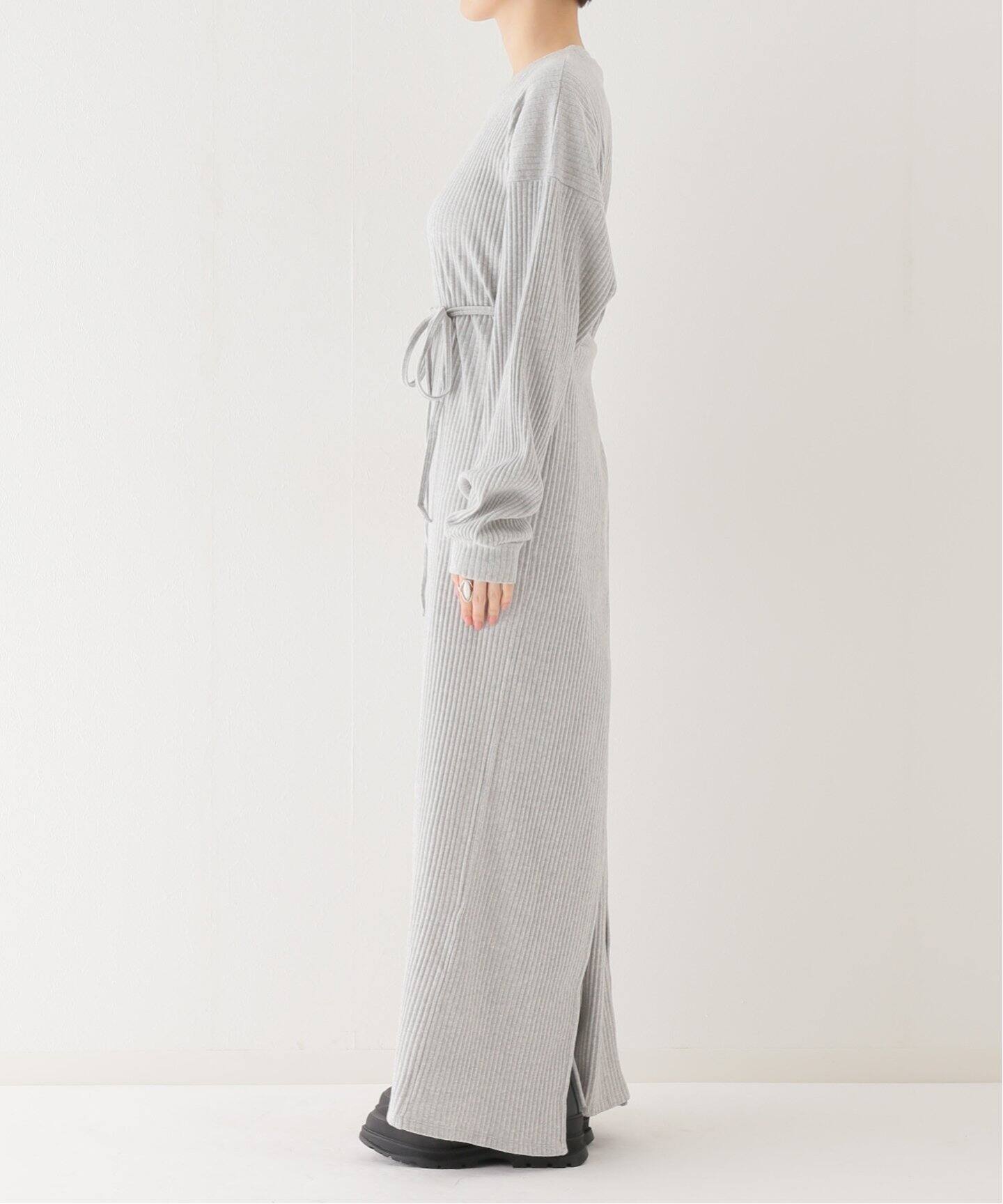 BASERANGE/ベースレンジ】SHAW LONG SLEEVE KAFTAN：ワンピース 