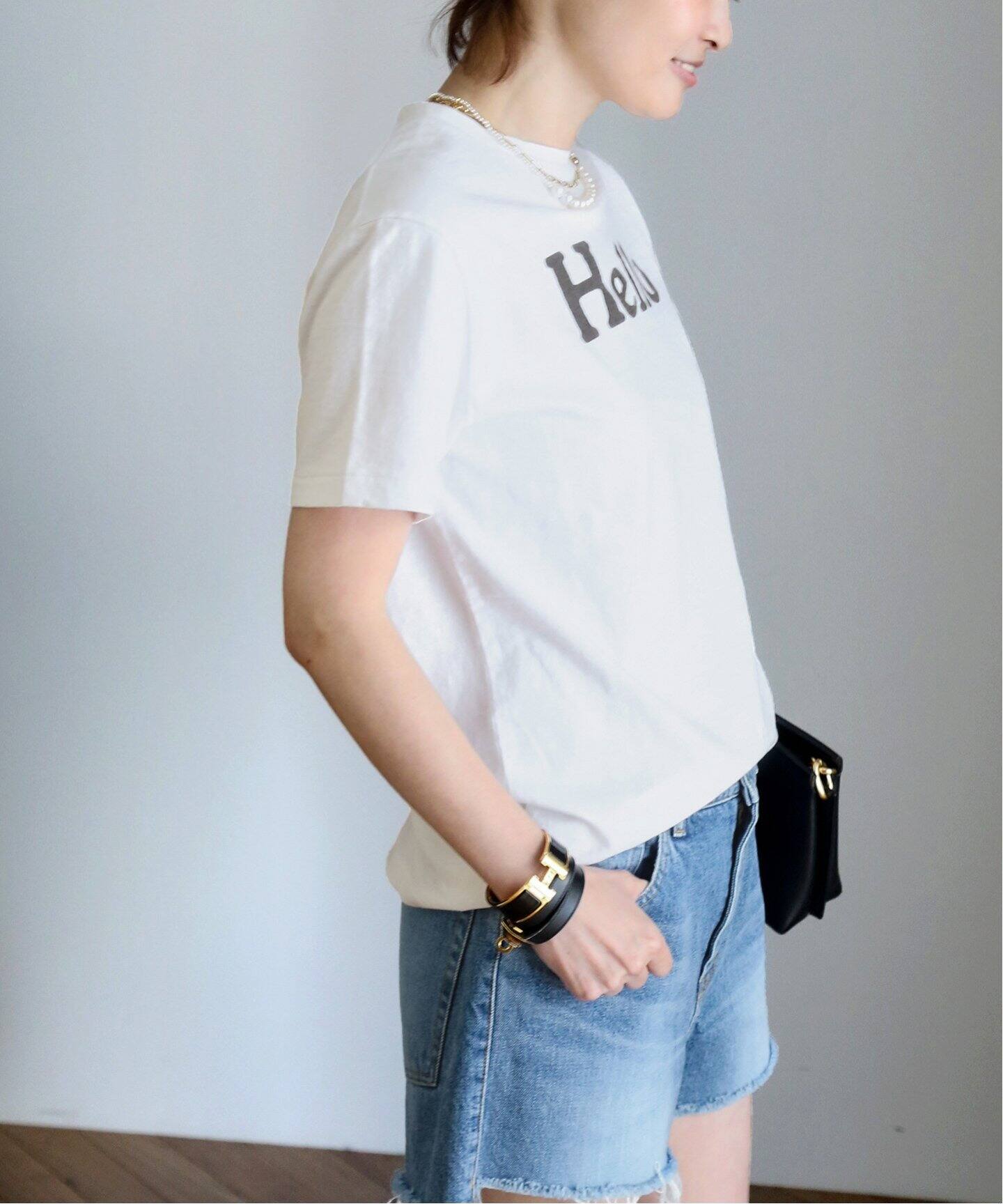 MADISONBLUE/マディソンブルー】HELLO クルーネック Tシャツ（Tシャツ 