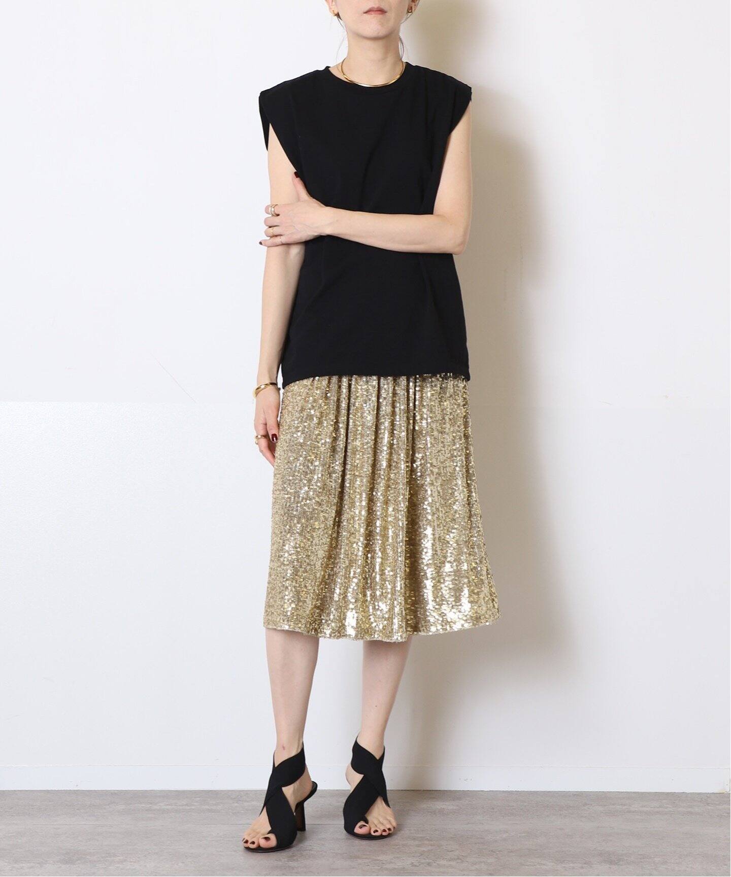Boxy ノースリーブ Tシャツ（Tシャツ／カットソー）｜MUSE de Deuxieme 