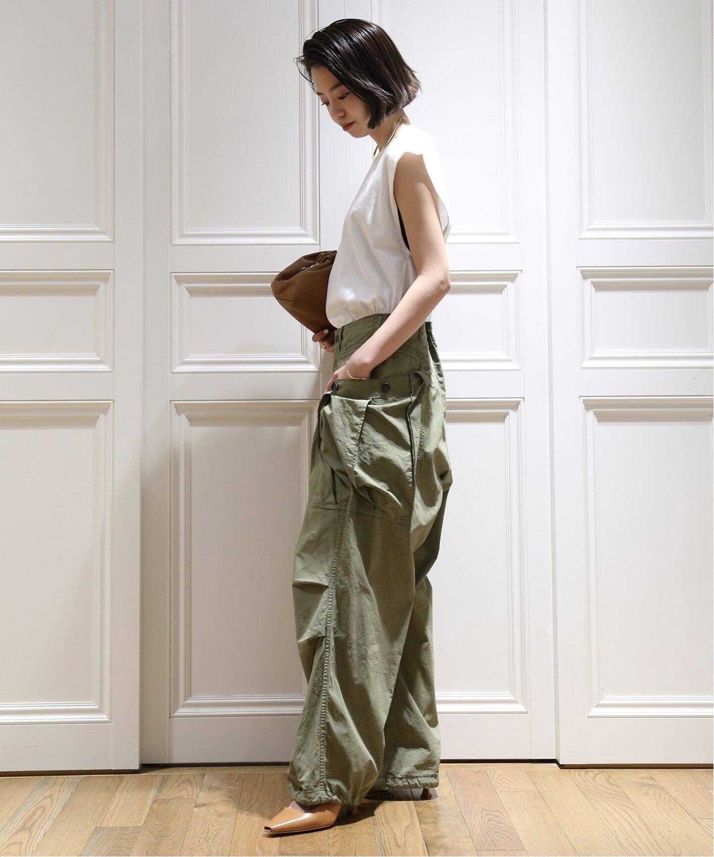 Boxy ノースリーブ Tシャツ（Tシャツ／カットソー）｜MUSE de Deuxieme 