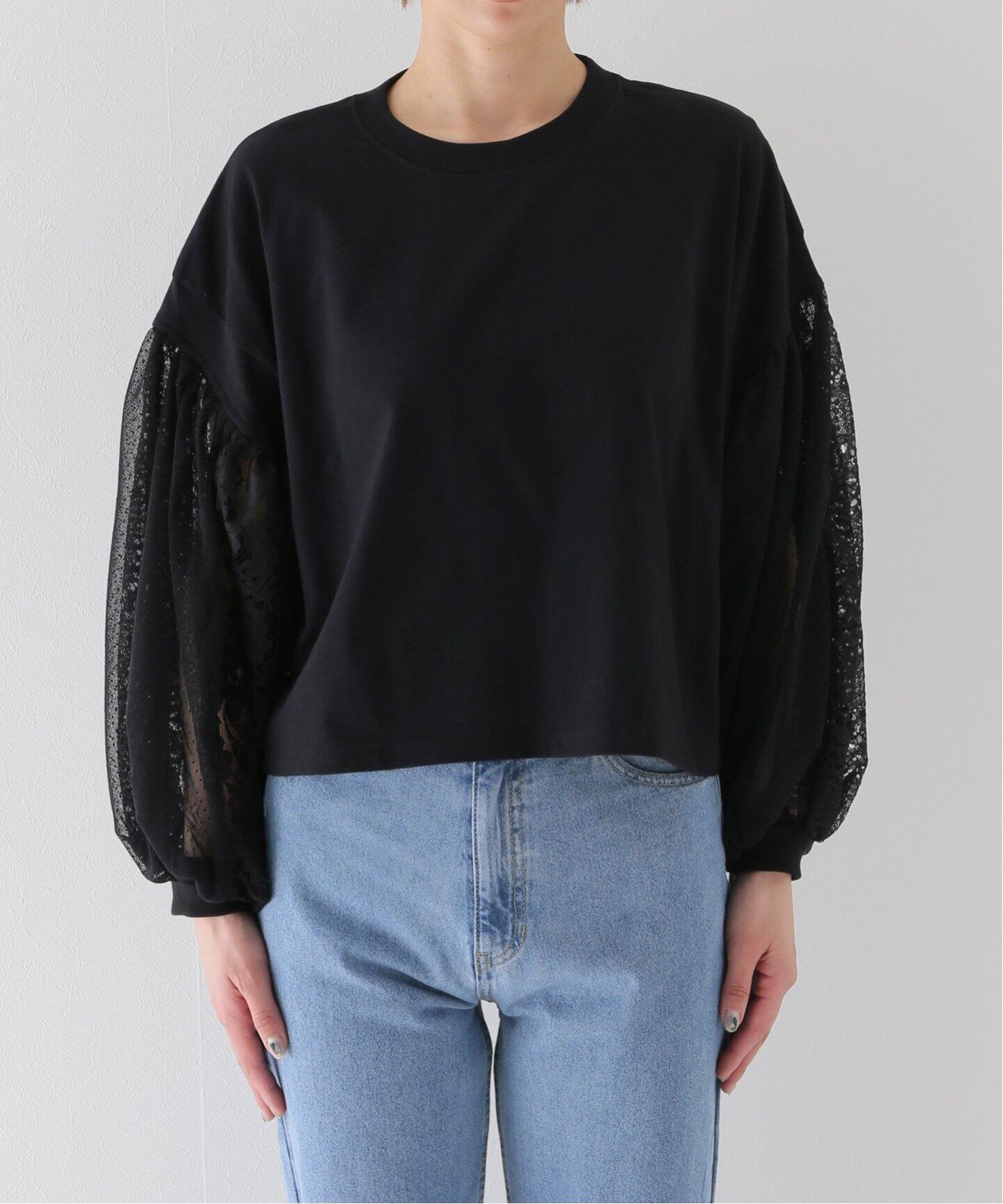 H/アッシュ】remake レースバルーンTシャツ（Tシャツ／カットソー  