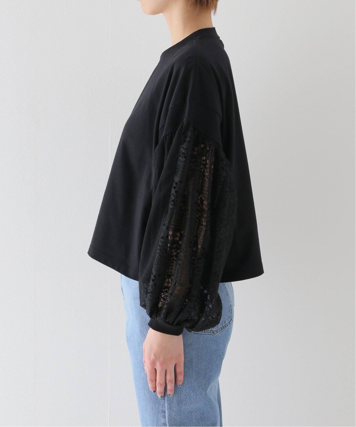 H/アッシュ】remake レースバルーンTシャツ（Tシャツ／カットソー  