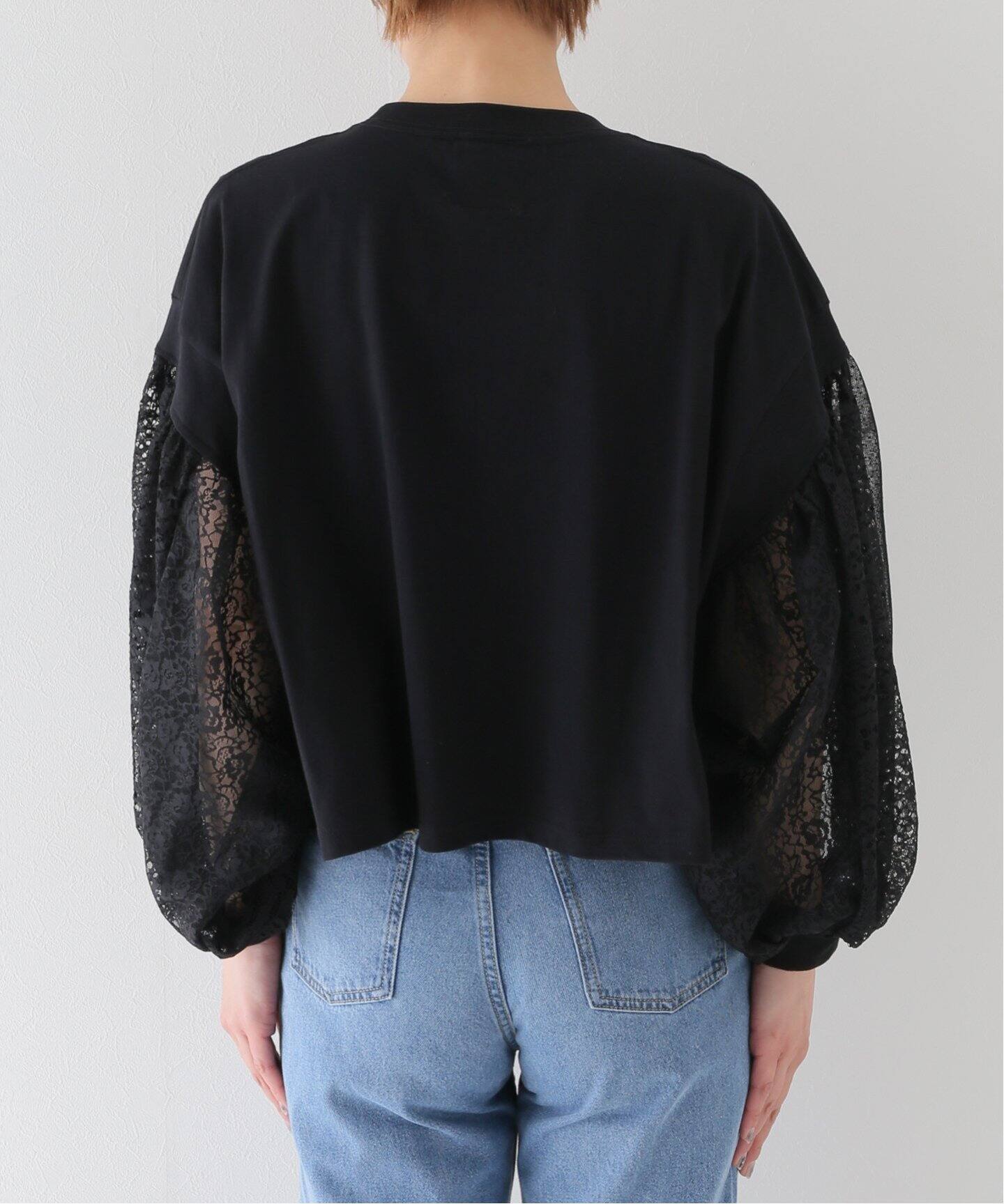 H/アッシュ】remake レースバルーンTシャツ（Tシャツ／カットソー  