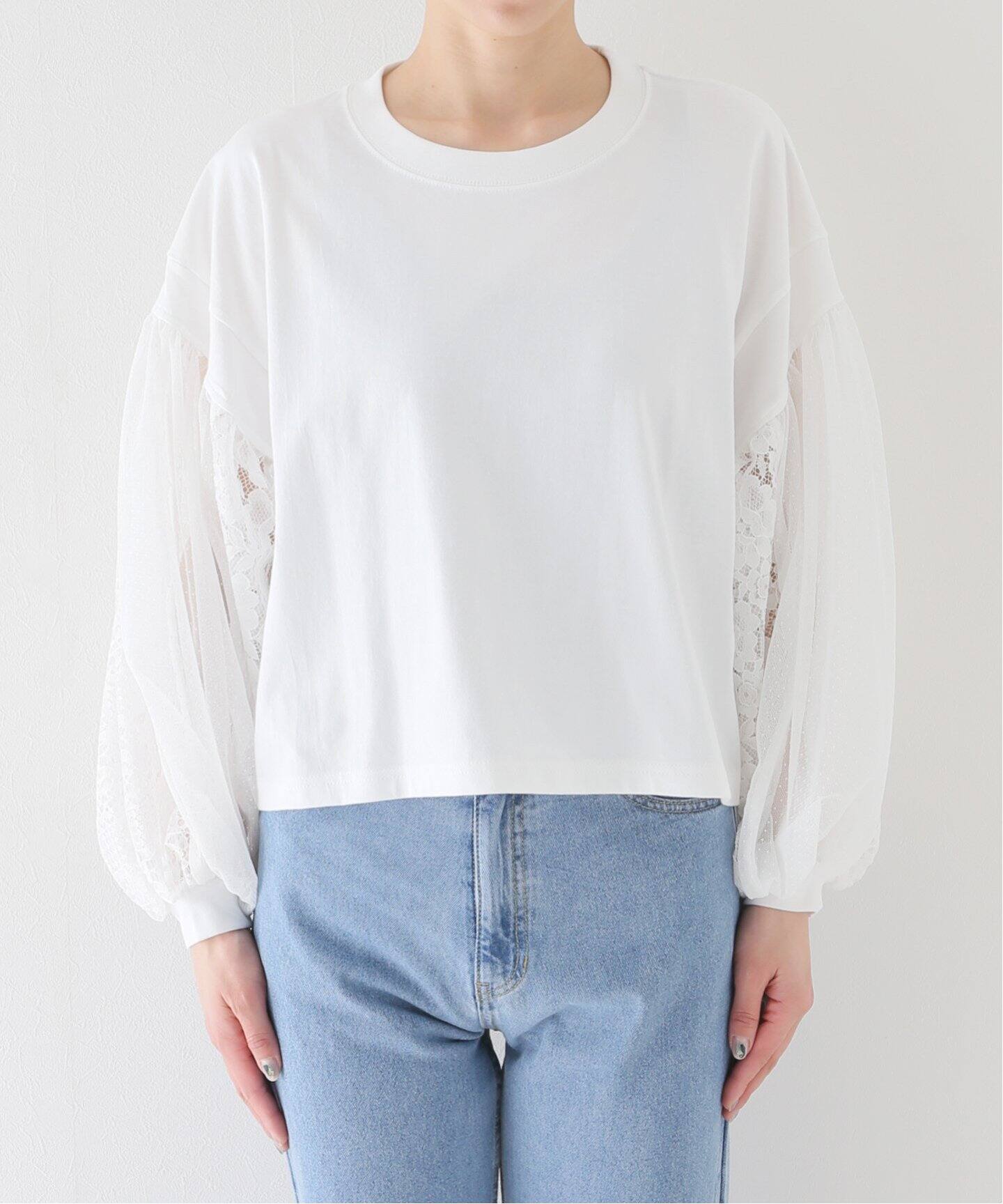 H/アッシュ】remake レースバルーンTシャツ（Tシャツ／カットソー  