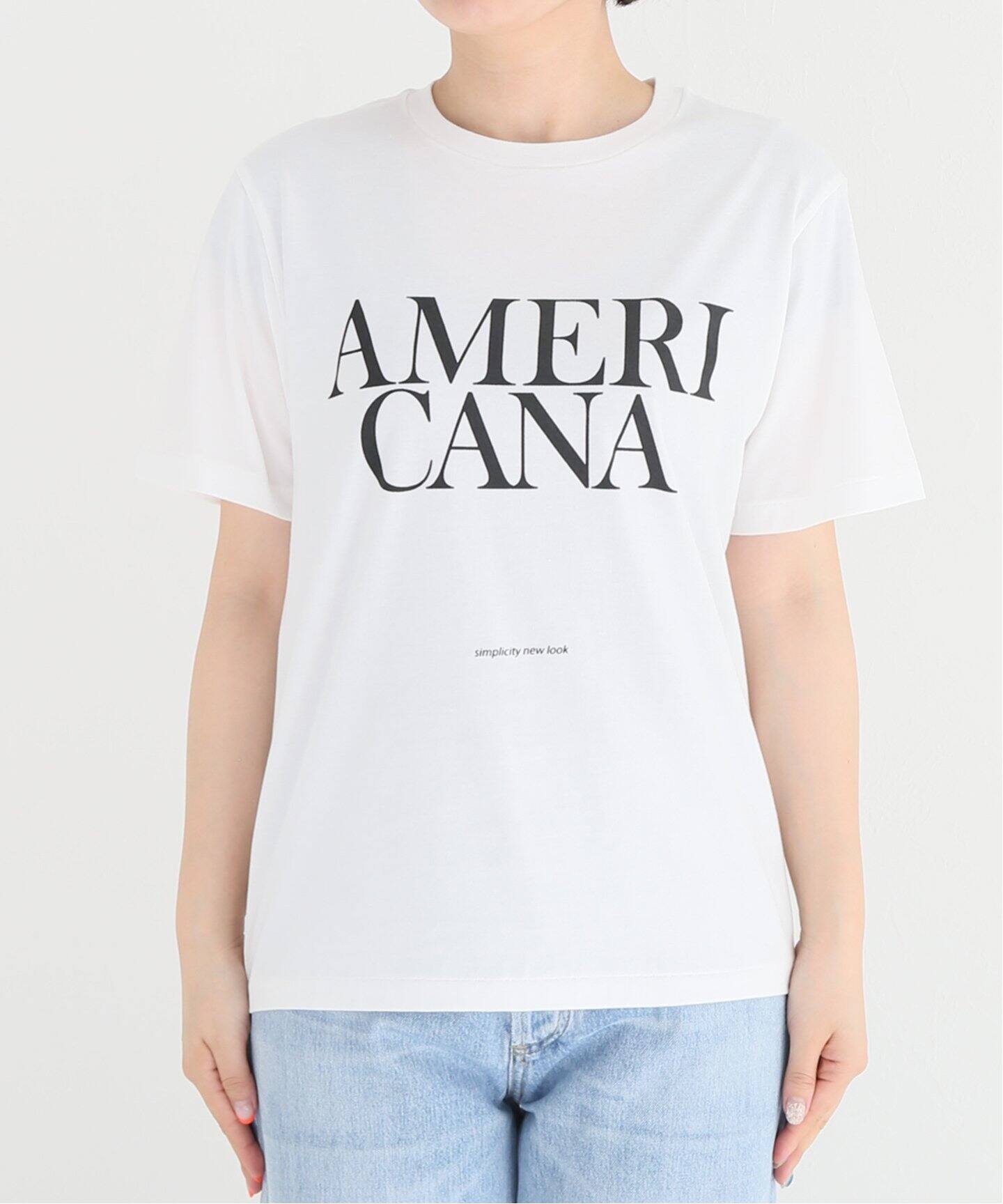 AMERICANA/アメリカーナ】コンパクトテンジク Tシャツ（Tシャツ 