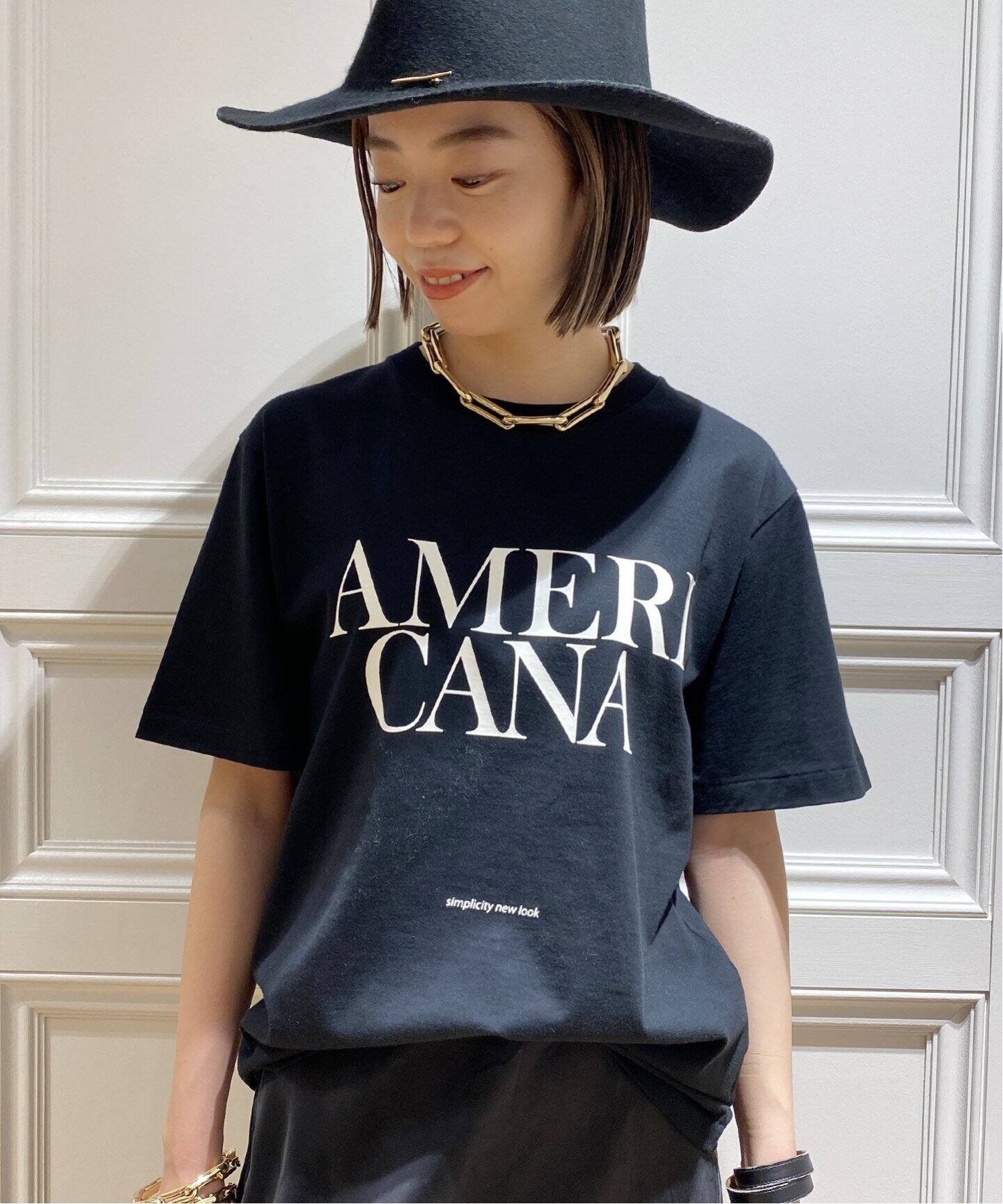 AMERICANA/アメリカーナ】コンパクトテンジク Tシャツ（Tシャツ 
