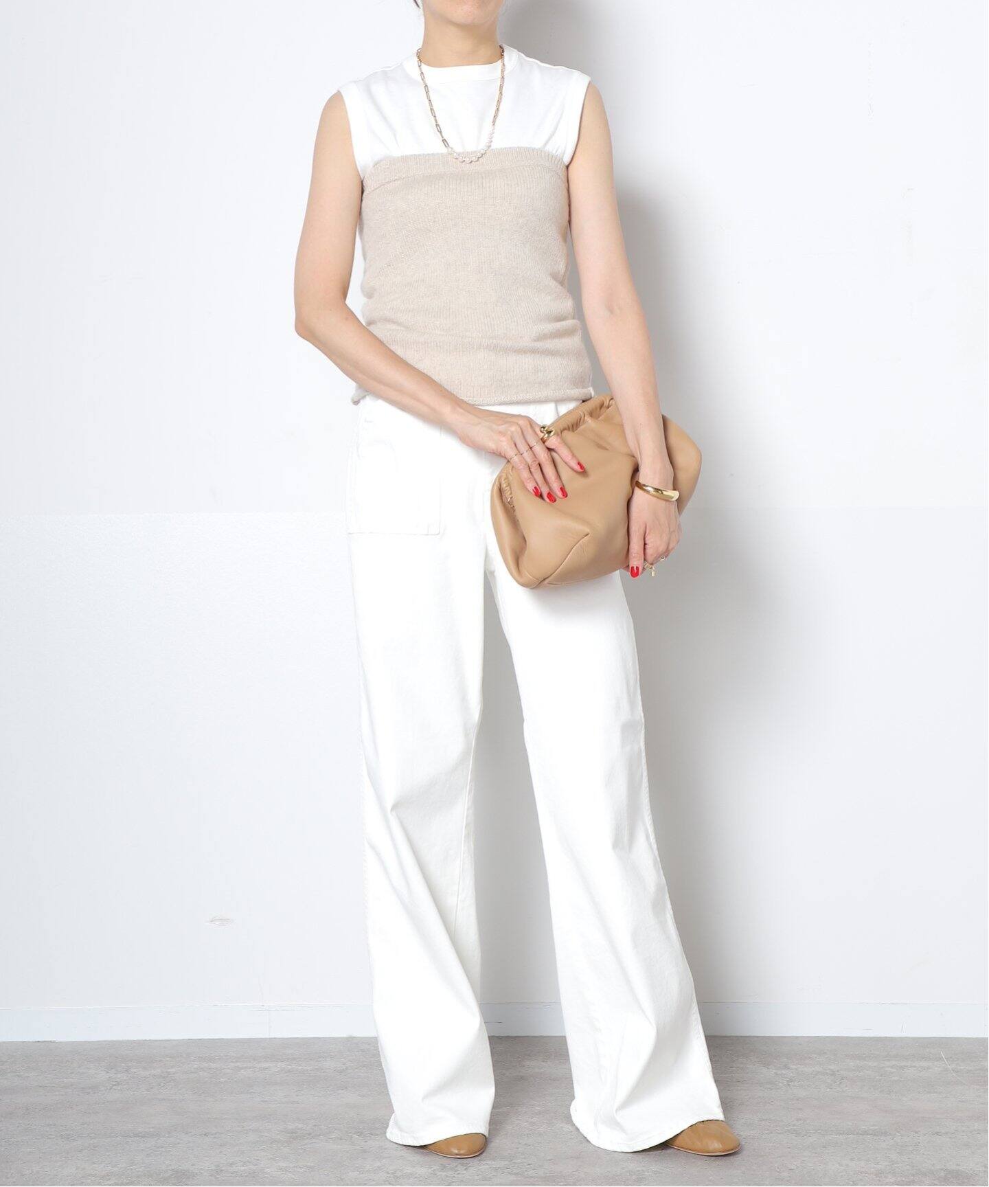 MADISONBLUE/マディソンブルー】CREW NECK SLEEVELESS TEE（Tシャツ  