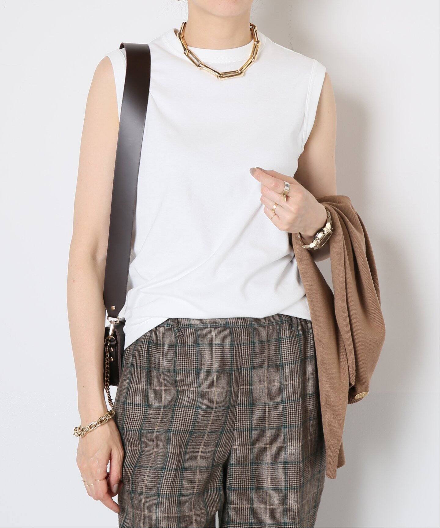 MADISONBLUE/マディソンブルー】CREW NECK SLEEVELESS TEE（Tシャツ  