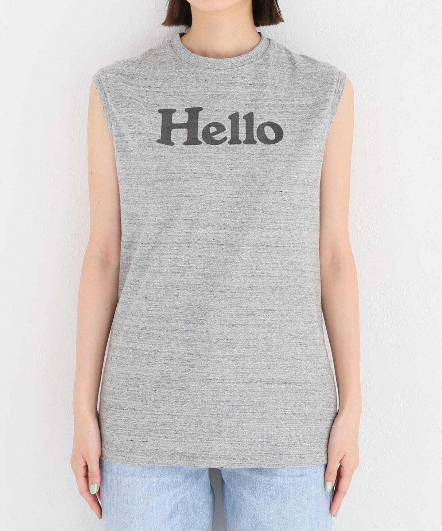 MADISONBLUE/マディソンブルー】HELLO NOSLEEVE TEE（Tシャツ 
