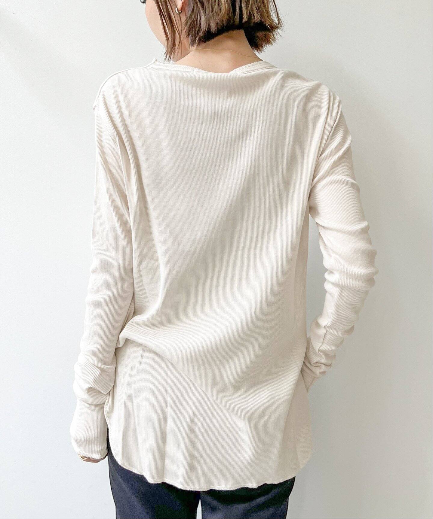 Rib L/S T-SH（Tシャツ／カットソー）｜L 