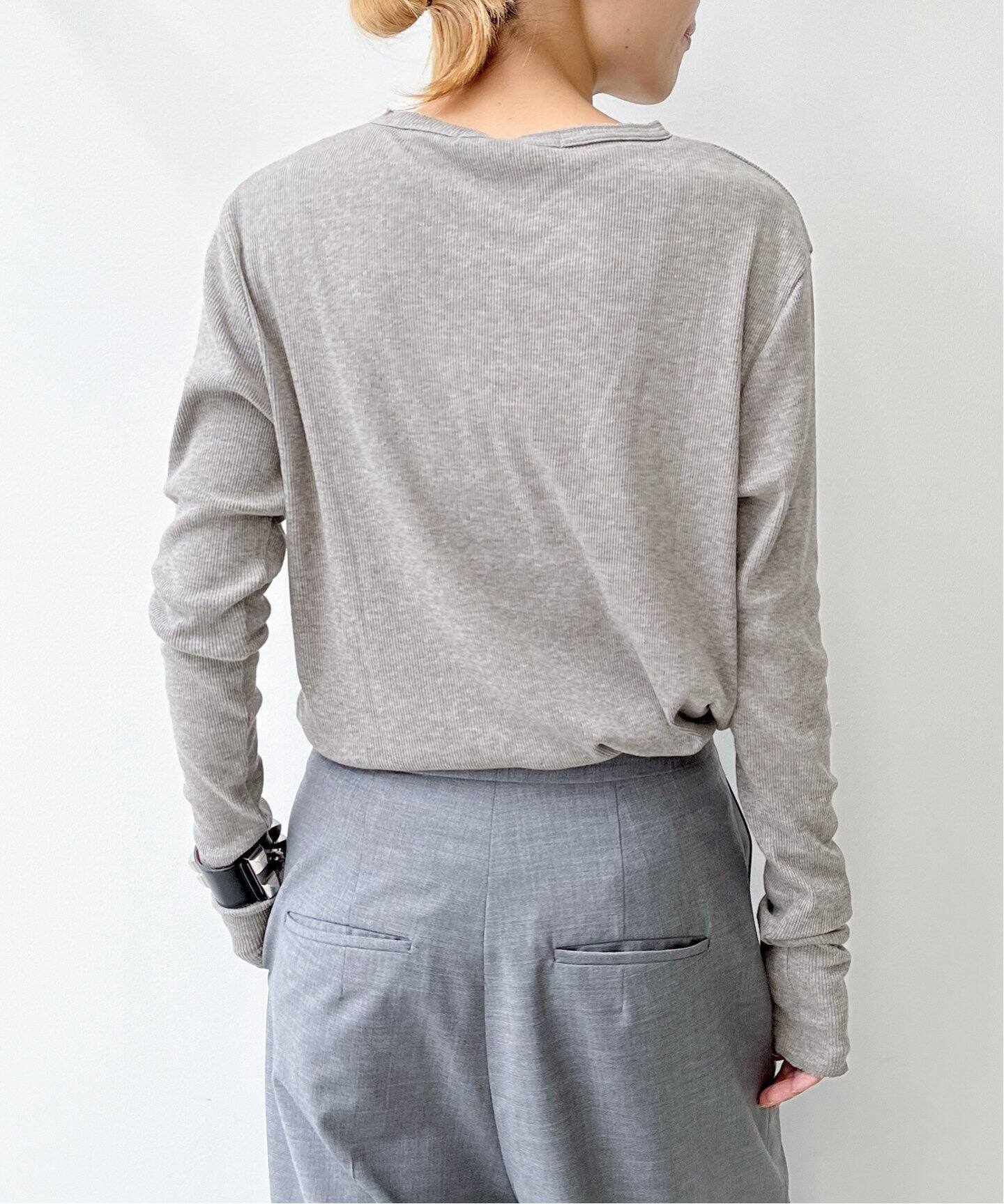 Rib L/S T-SH（Tシャツ／カットソー）｜L 