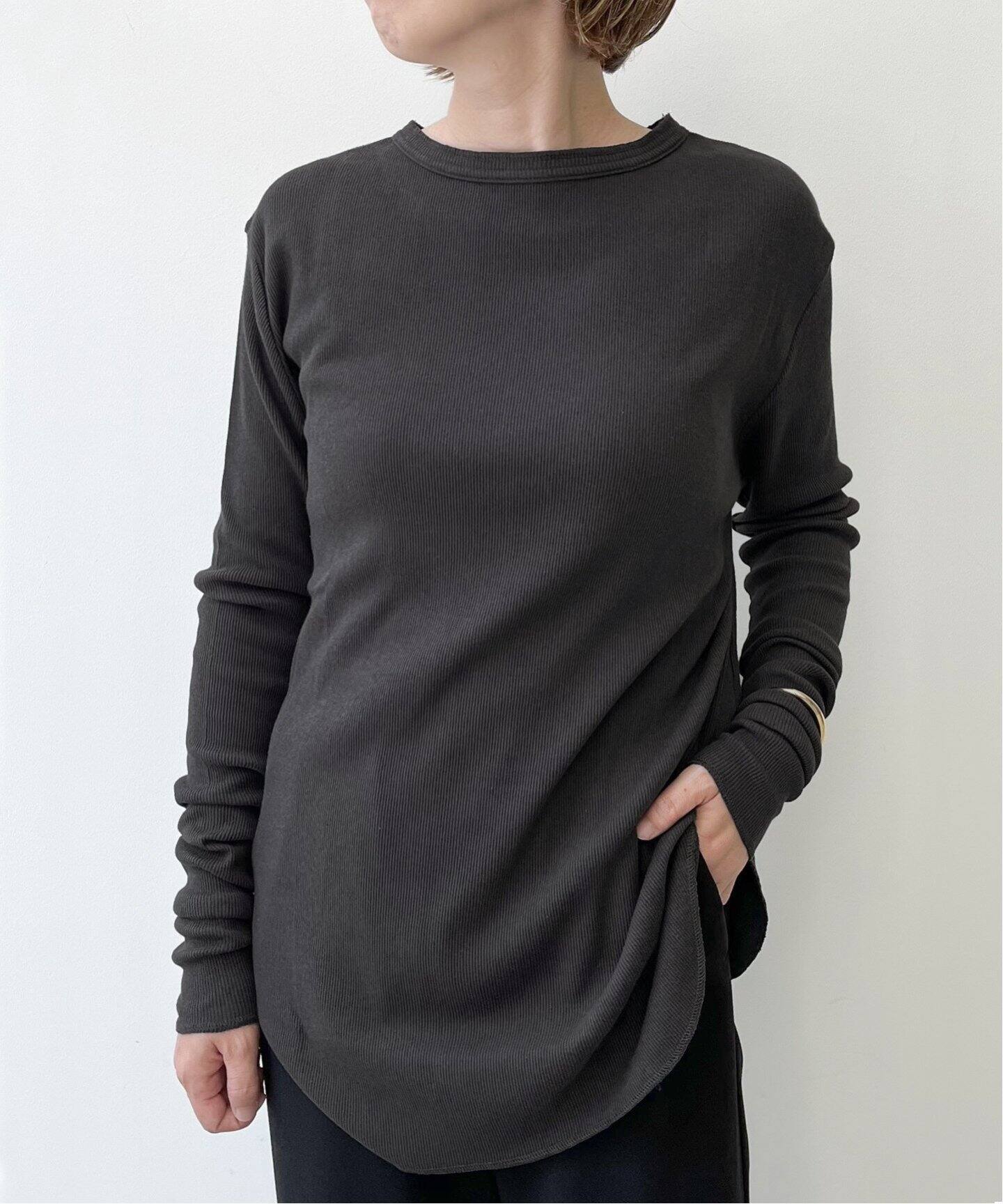 Rib L/S T-SH（Tシャツ／カットソー）｜L 