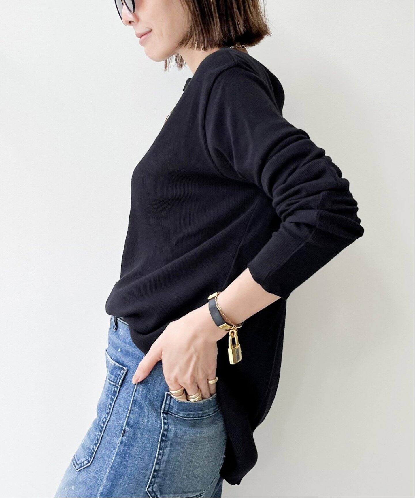 Rib L/S T-sh（Tシャツ／カットソー）｜L