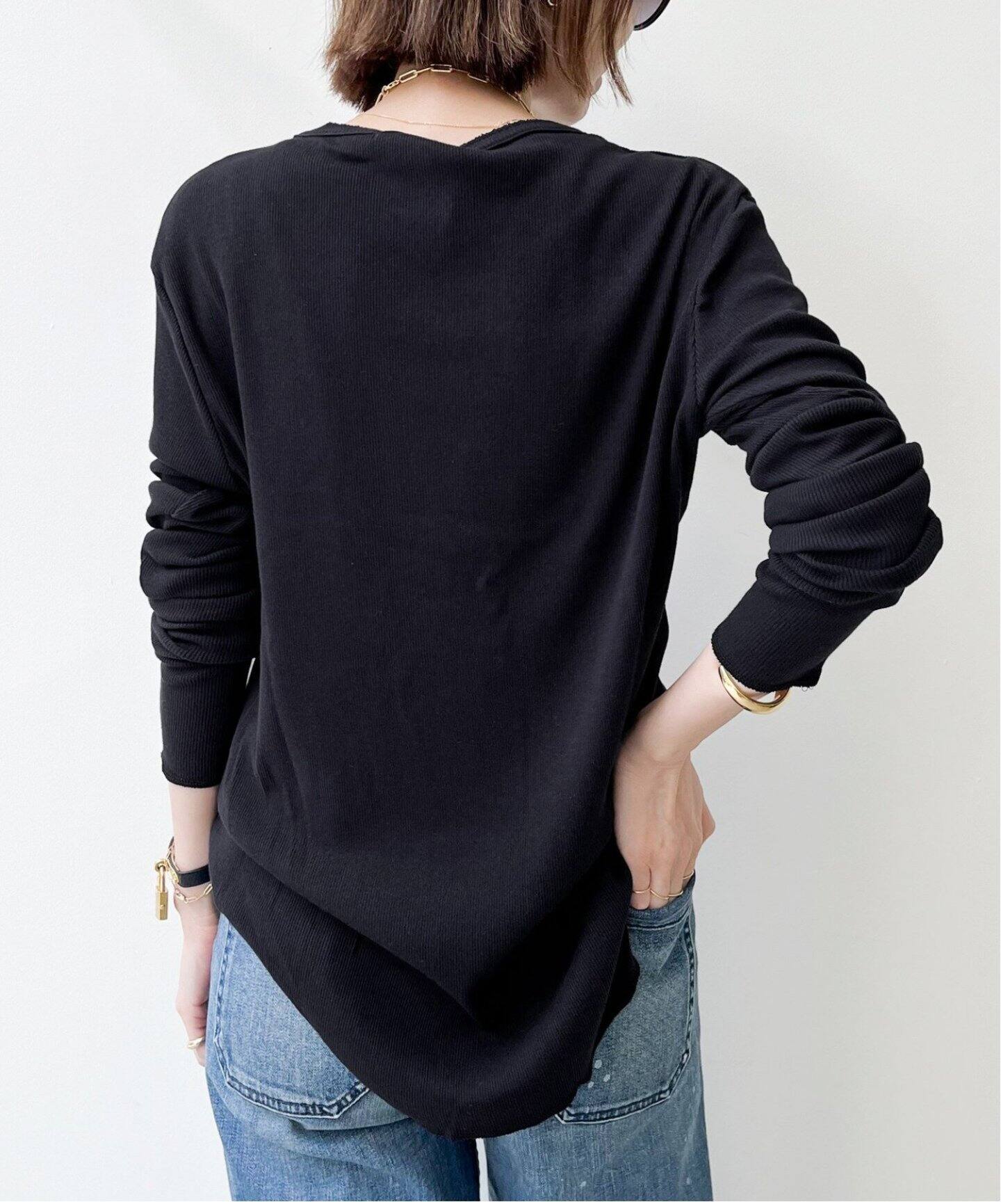 Rib L/S T-sh（Tシャツ／カットソー）｜L