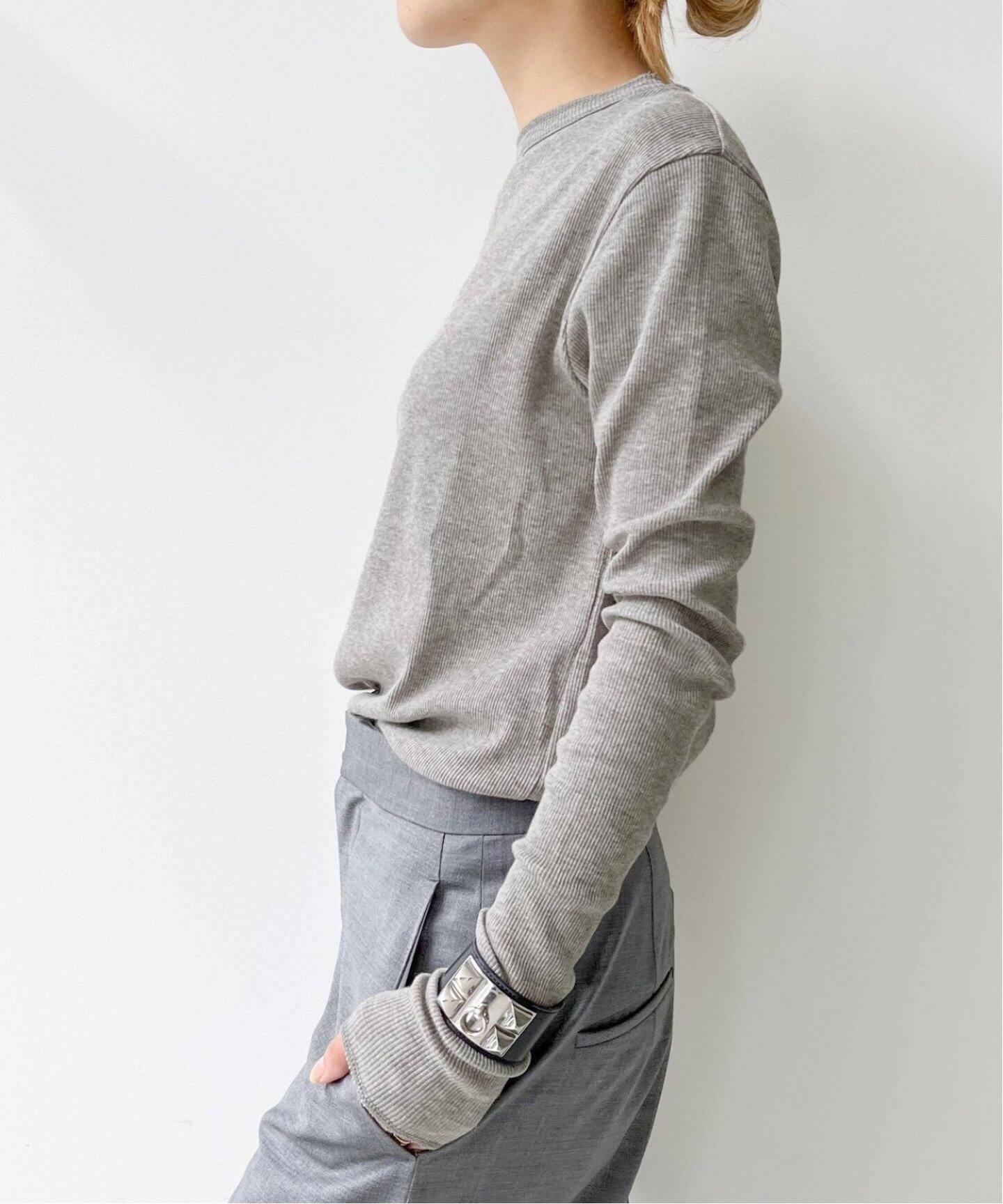 Rib L/S T-sh（Tシャツ／カットソー）｜L