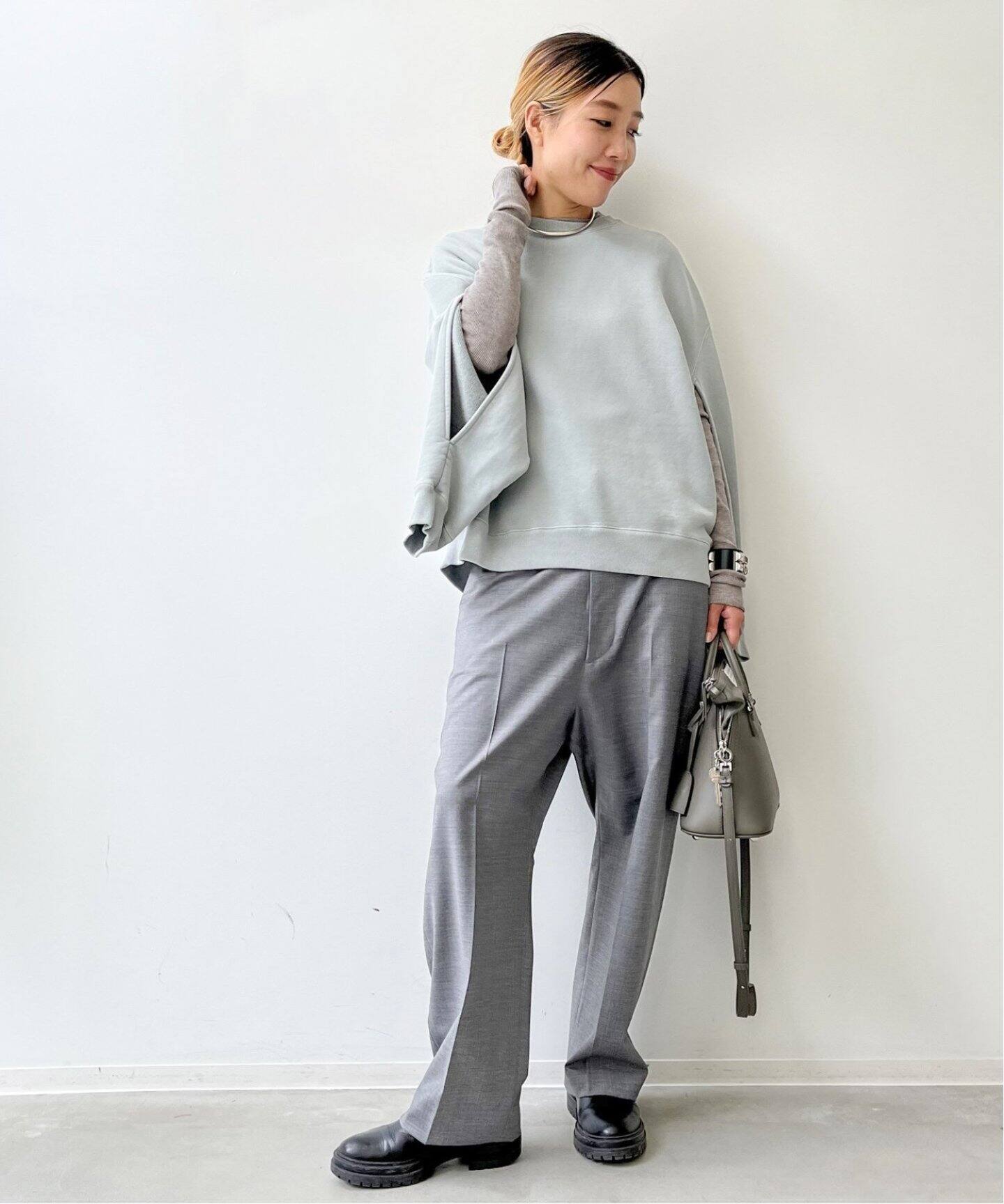 Rib L/S T-sh（Tシャツ／カットソー）｜L