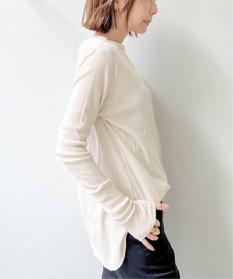 Rib L/S T-sh（Tシャツ／カットソー）｜L
