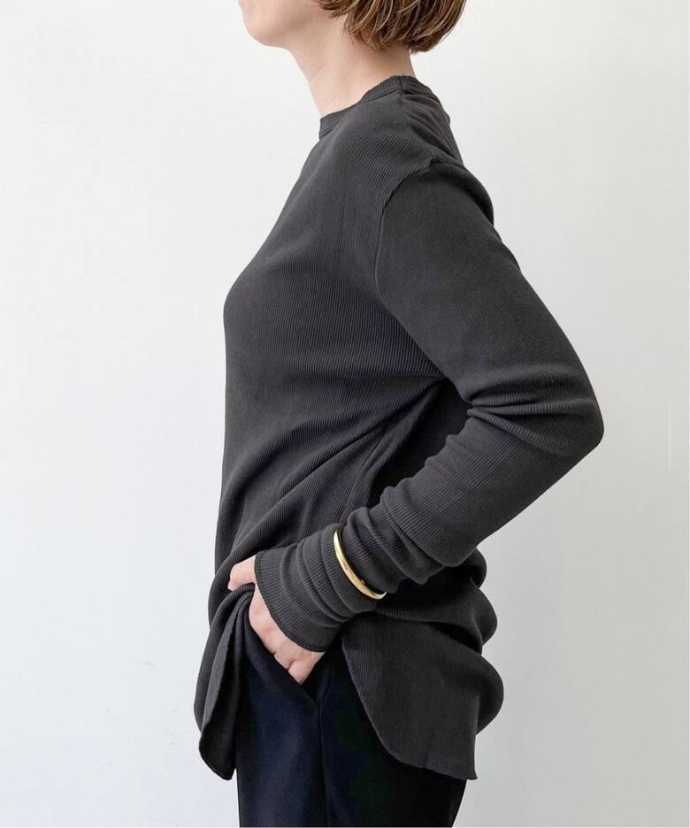 Rib L/S T-sh（Tシャツ／カットソー）｜L