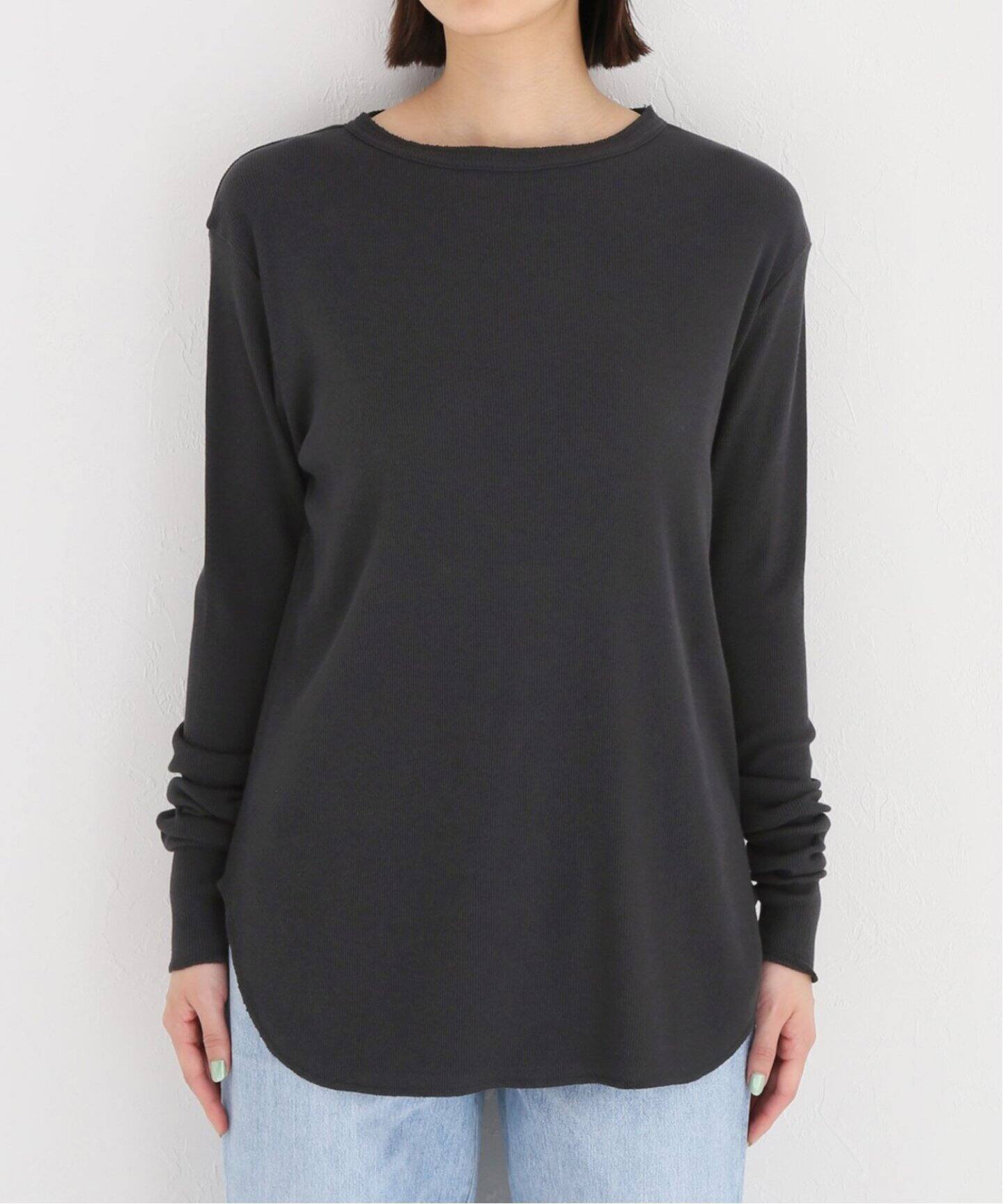 Rib L/S T-sh（Tシャツ／カットソー）｜L