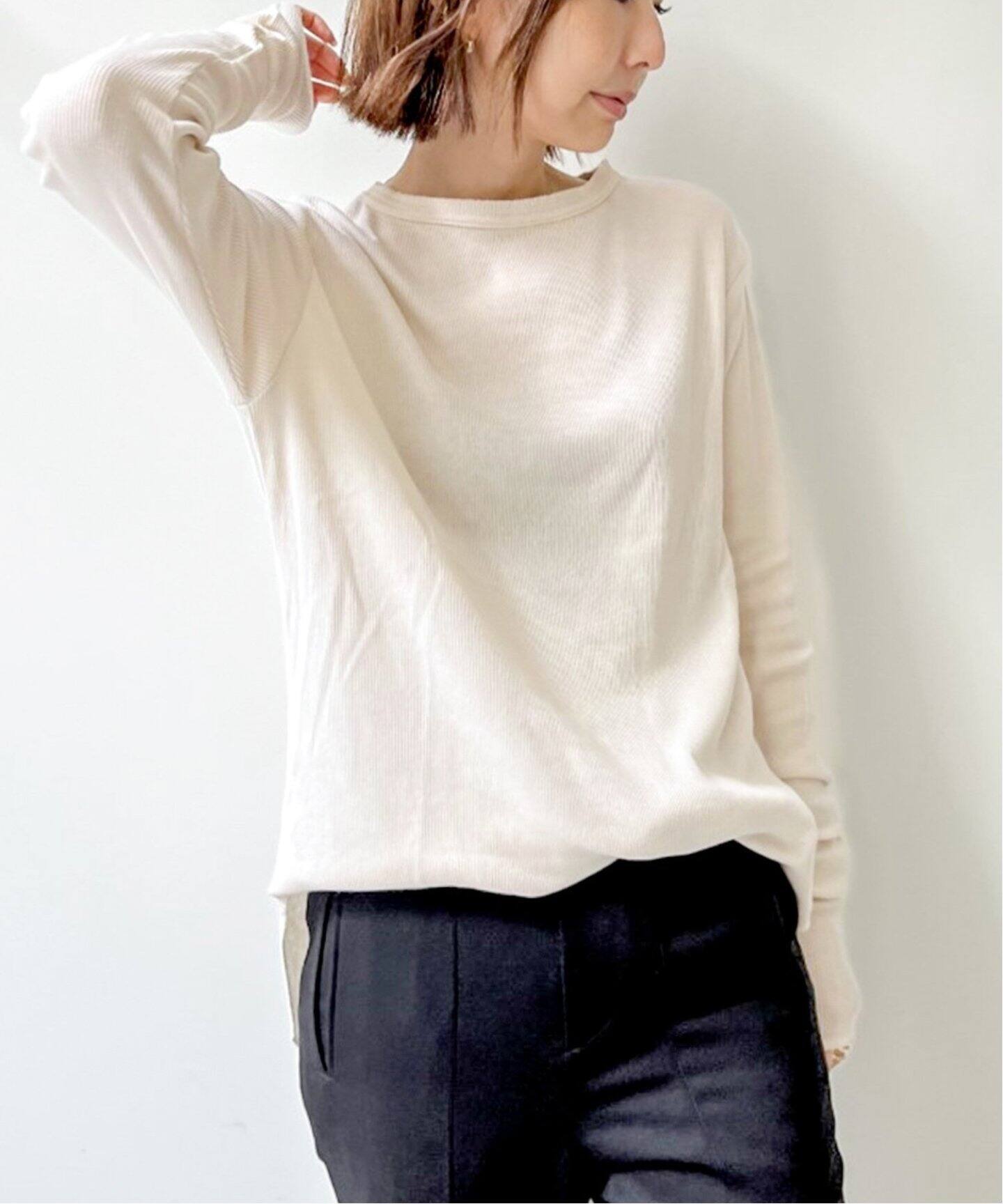 Rib L/S T-sh（Tシャツ／カットソー）｜L