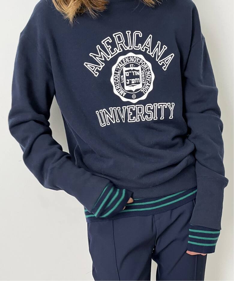 Americana/アメリカーナ】College C/N Sweat（パーカー）｜L 