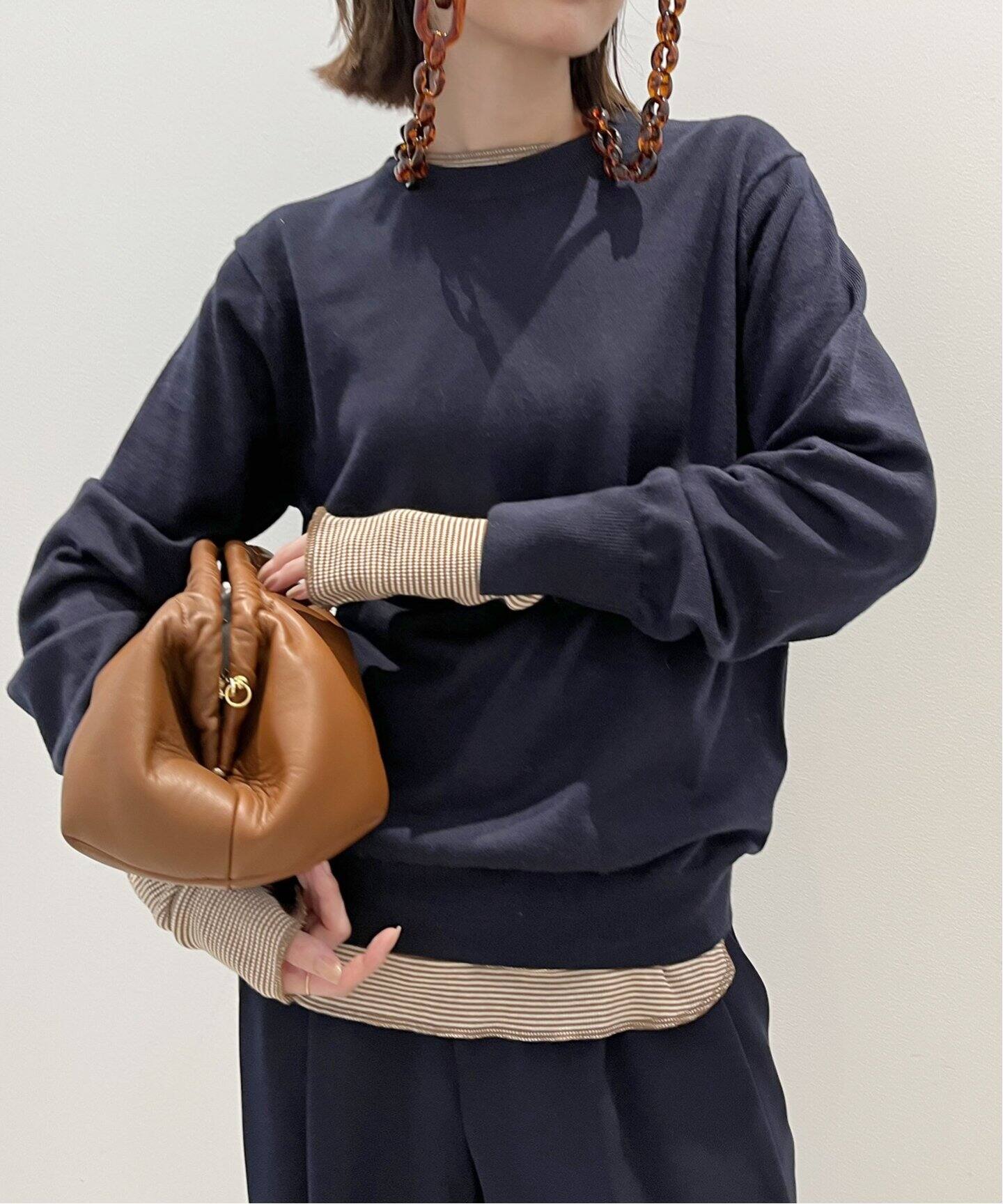 Border Rib Longsleeve T-sh（Tシャツ／カットソー）｜L