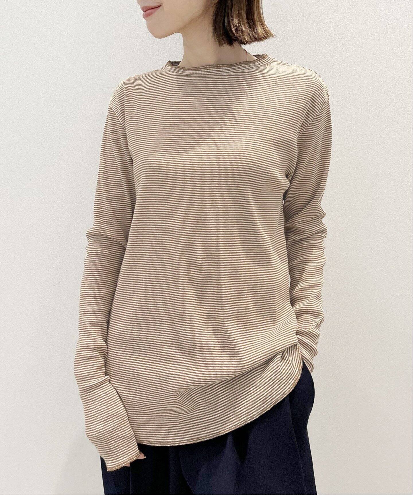 BORDER RIB LONGSLEEVE T-SHIRT（Tシャツ／カットソー）｜L ｜長袖 