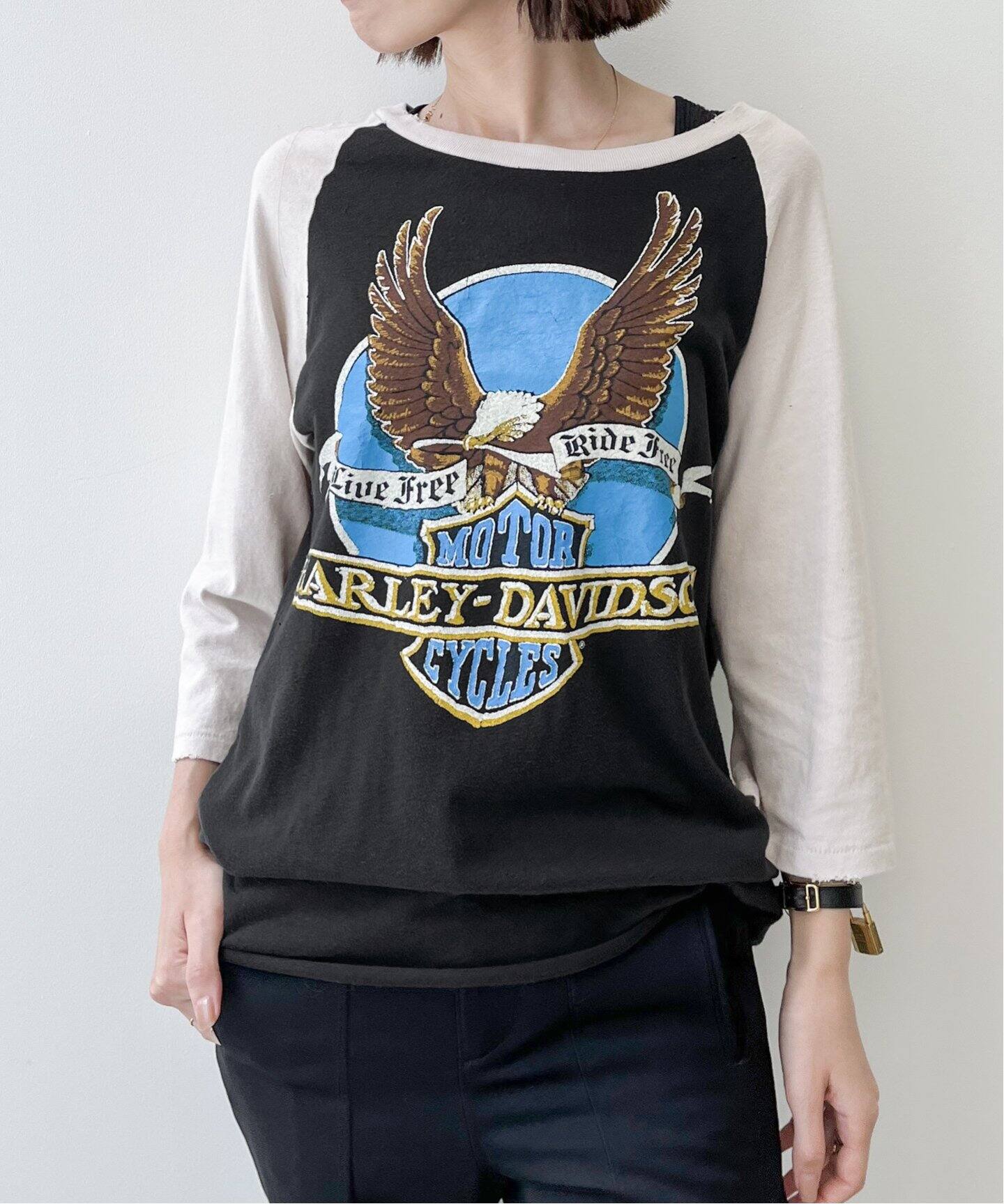 MADE WORN/メイドウォーン】HARLEY DAVIDSON Raglan sleeve（Tシャツ 