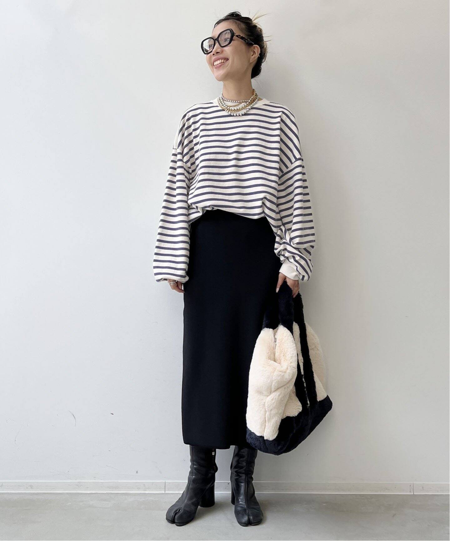 REMI RELIEF/レミレリーフ】Border L/S T-SH（Tシャツ／カットソー 