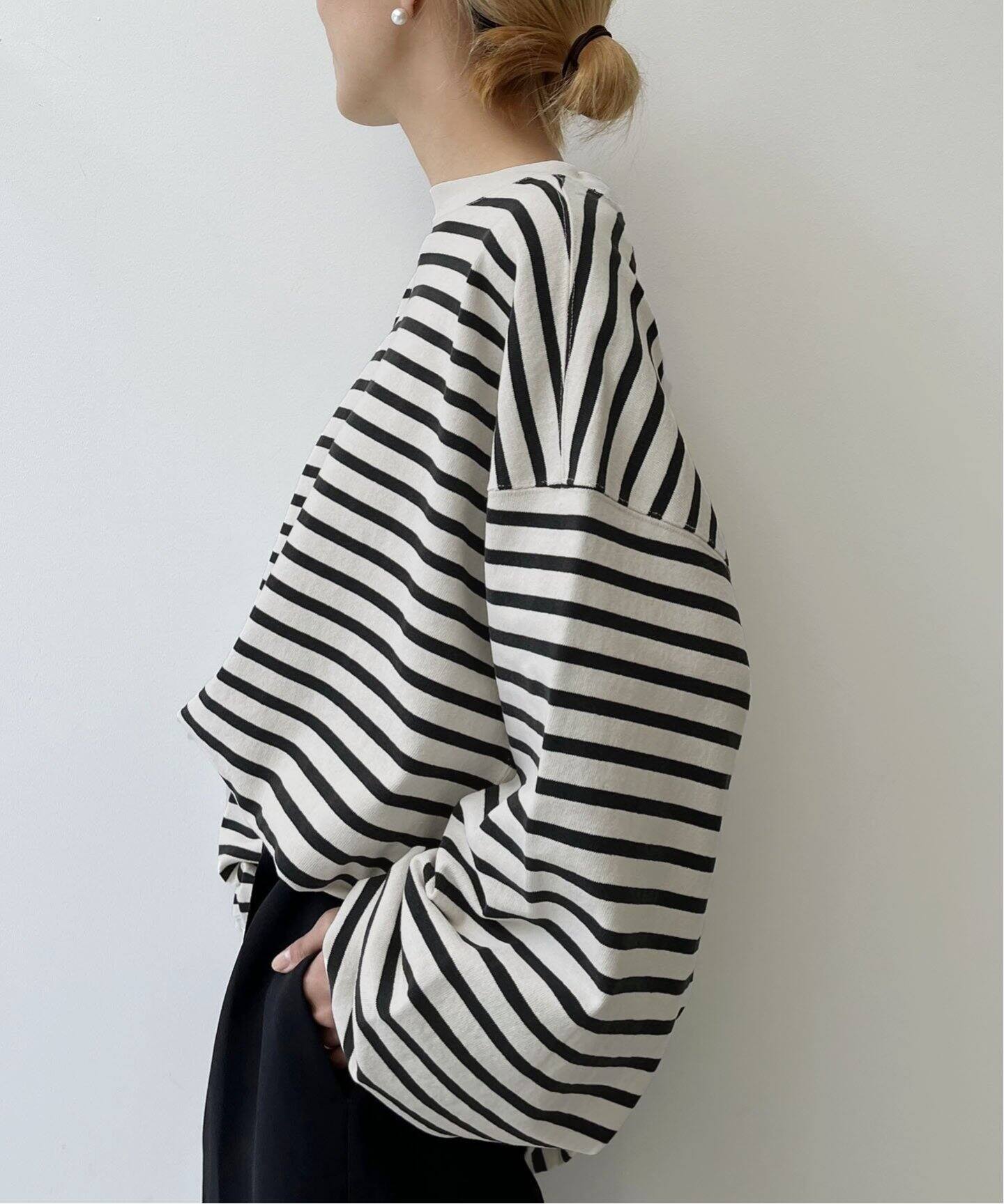 REMI RELIEF/レミレリーフ】Border L/S T-SH（Tシャツ／カットソー 