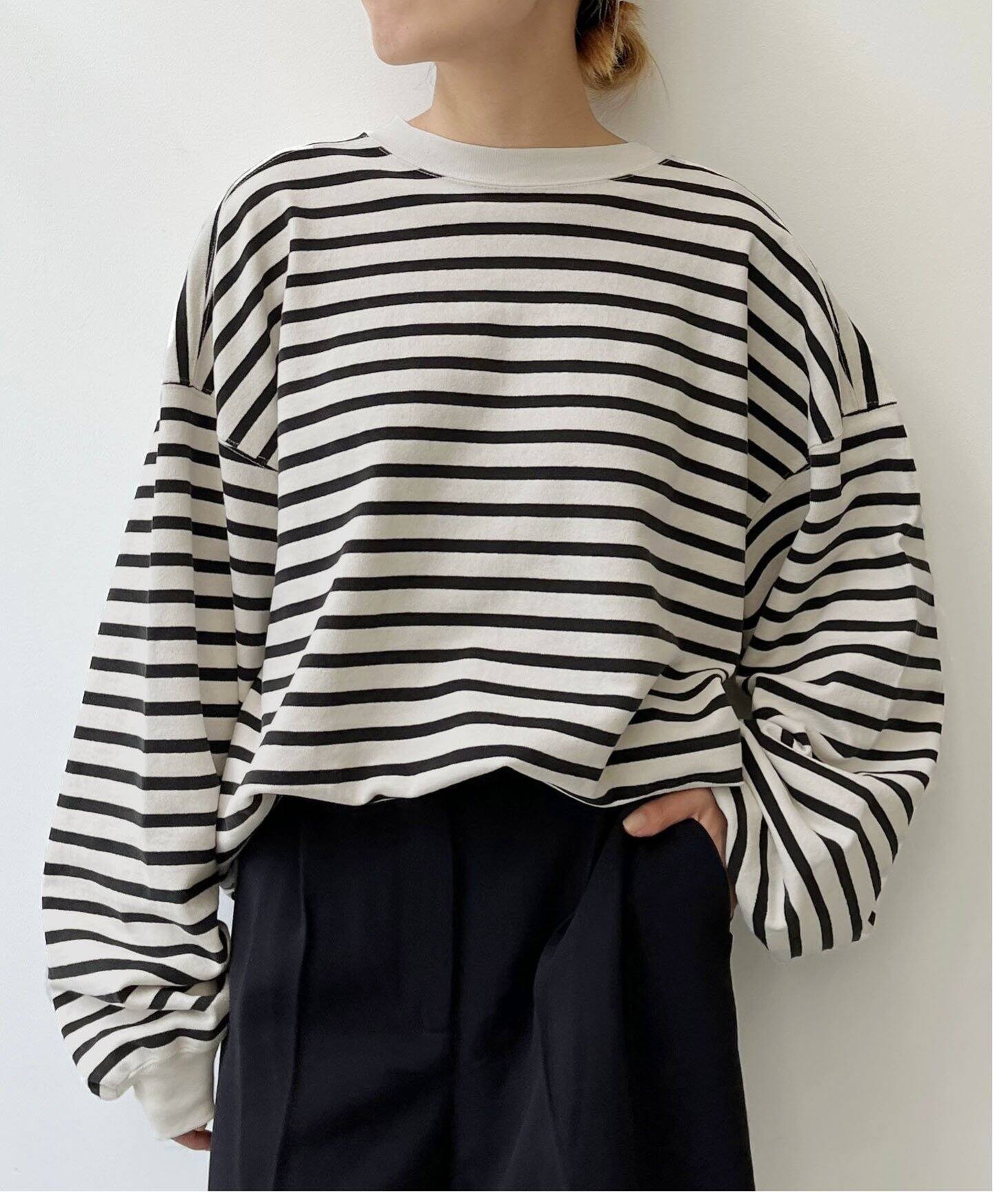 REMI RELIEF/レミレリーフ】Border L/S T-SH（Tシャツ／カットソー 