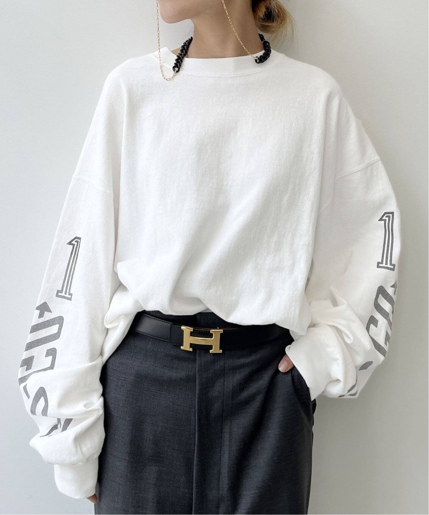 REMI RELIEF/レミレリーフ】Graphic L/S T-SH（Tシャツ／カットソー 