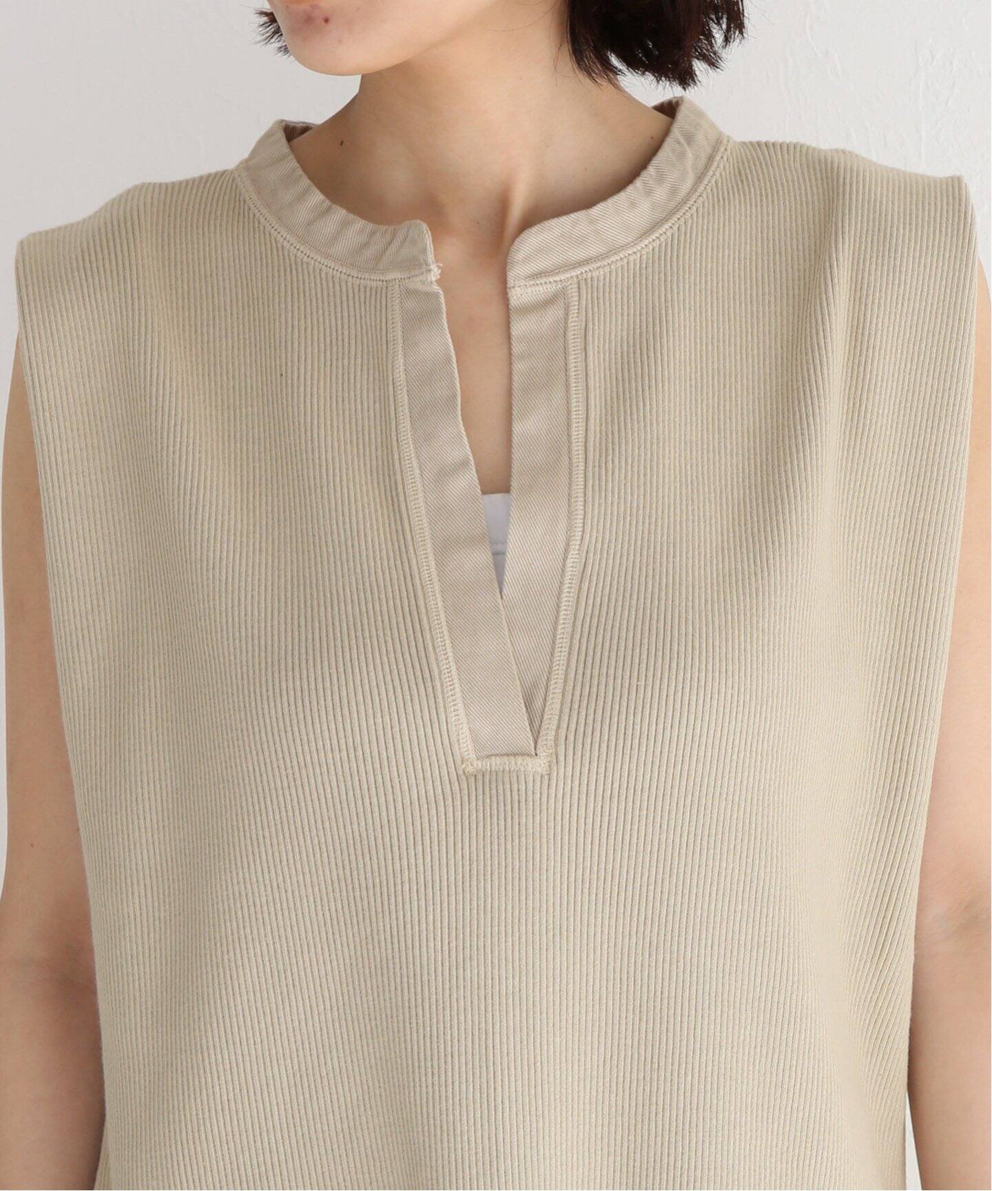 R JUBILEE / アールジュビリー】Big Rib Henly Neck Tops（Tシャツ 
