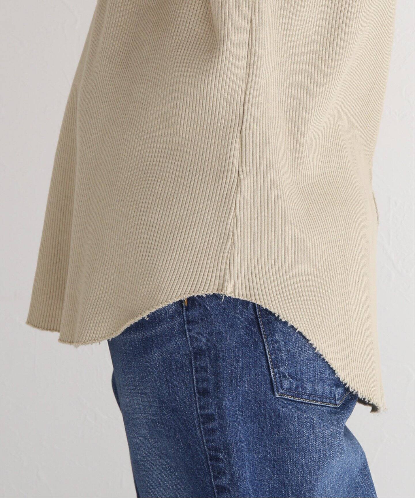 R JUBILEE / アールジュビリー】Big Rib Henly Neck Tops（Tシャツ 