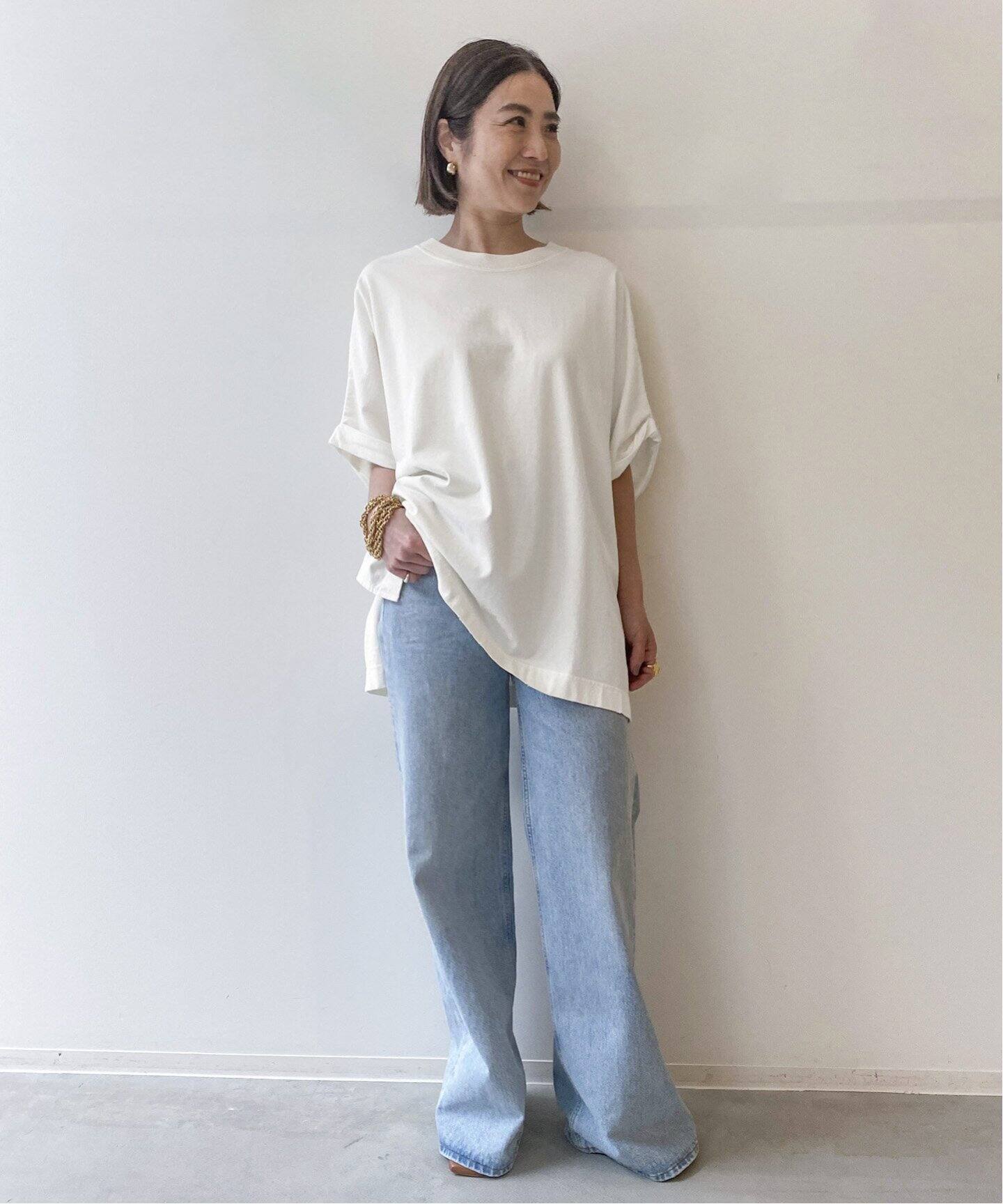 未使用アパルトモン アールジュビリーroll up over size tee 