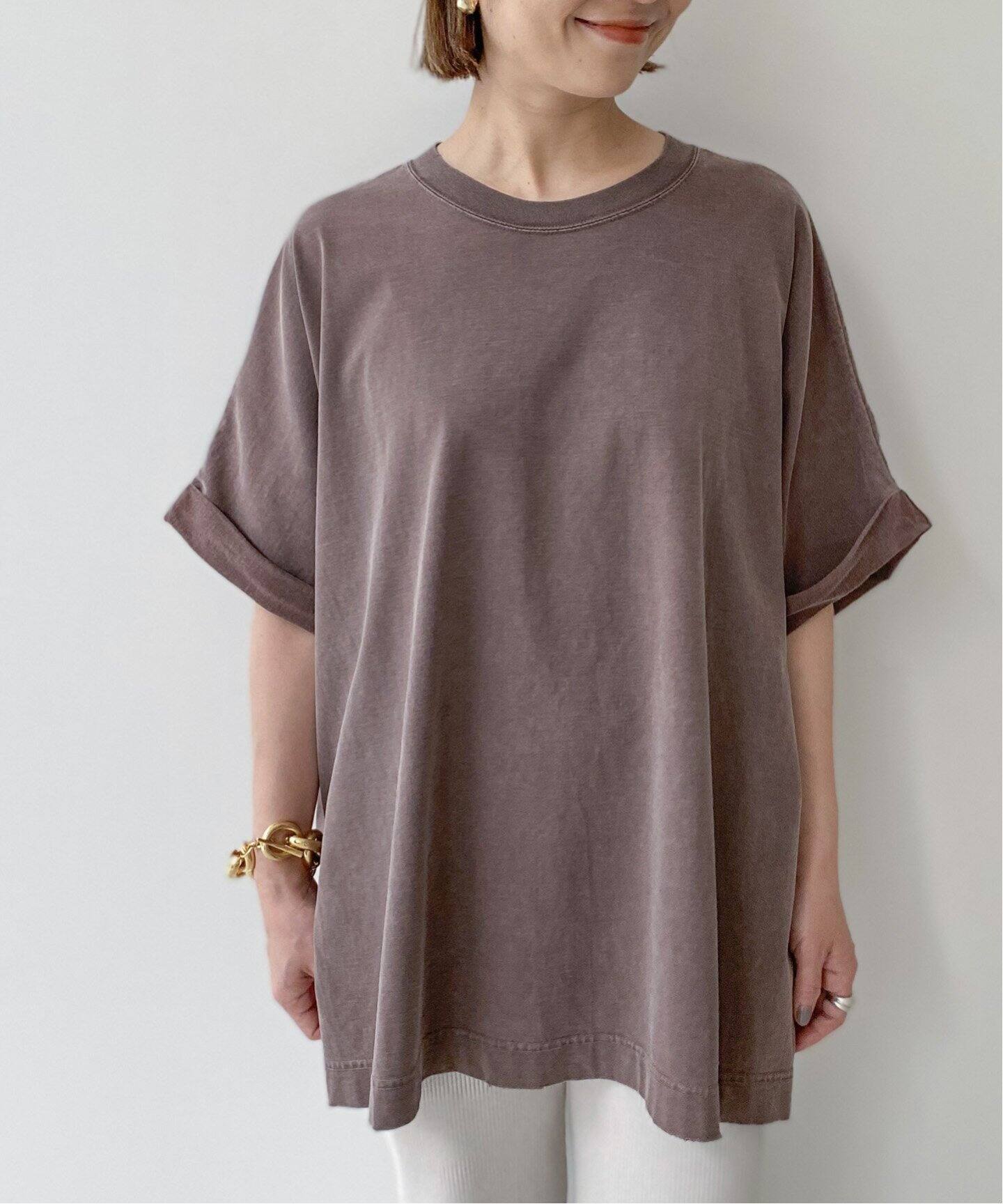 R JUBILEE/アール ジュビリー】roll up over size tee（Tシャツ 