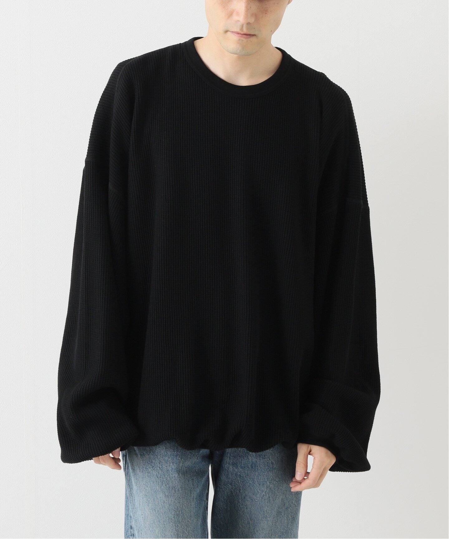 ANCELLM / アンセルム】WAFFLE OVERSIZED LS（Tシャツ／カットソー 