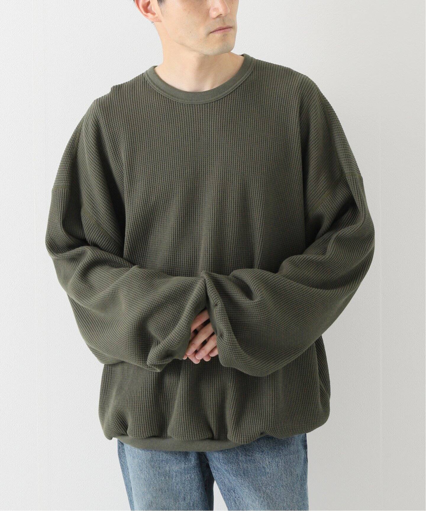 ANCELLM / アンセルム】WAFFLE OVERSIZED LS（Tシャツ／カットソー 