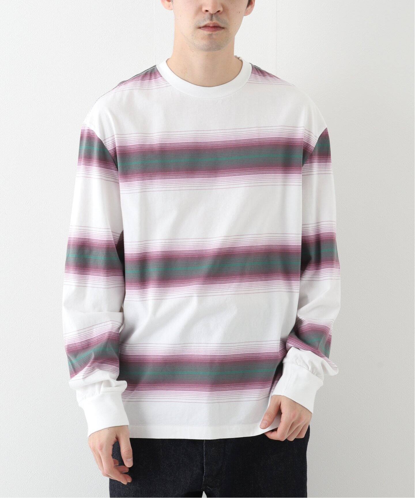 UNUSED / アンユーズド】US2185 OMBRE BORDER L/S（Tシャツ 