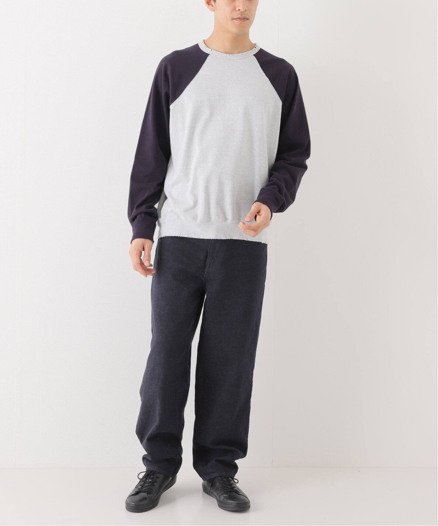 UNUSED / アンユーズド】US2201 DAMAGE RAGLANL/S（Tシャツ 