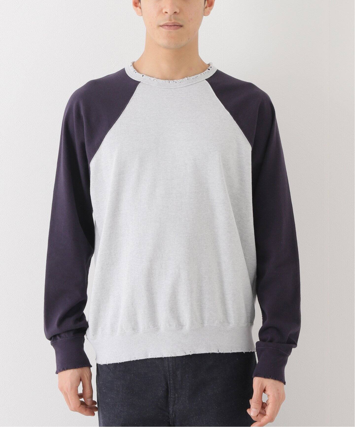 UNUSED / アンユーズド】US2201 DAMAGE RAGLANL/S（Tシャツ 
