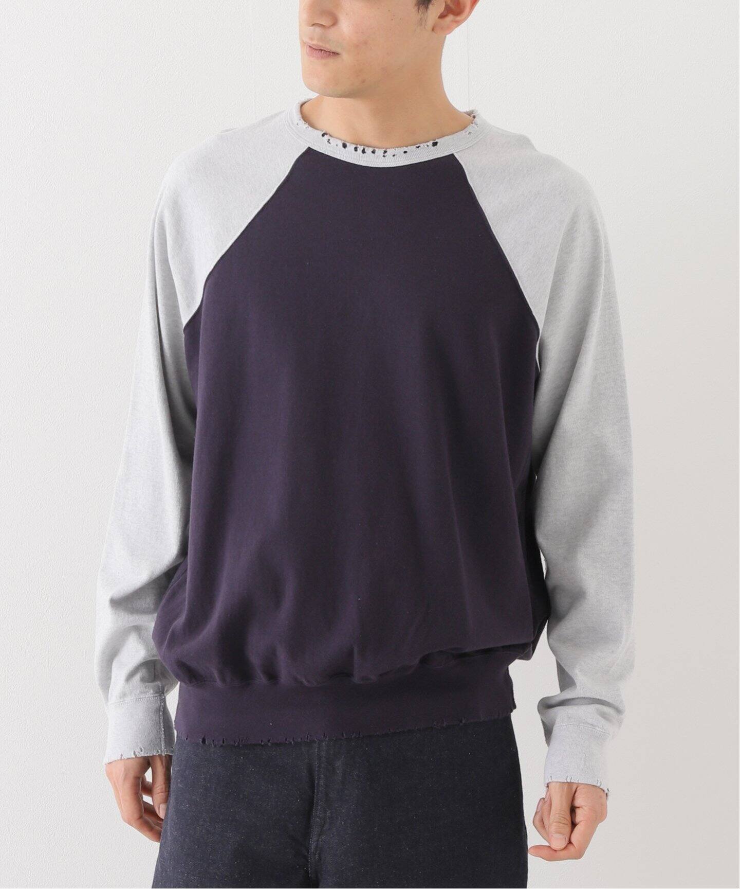 UNUSED / アンユーズド】US2201 DAMAGE RAGLANL/S（Tシャツ 