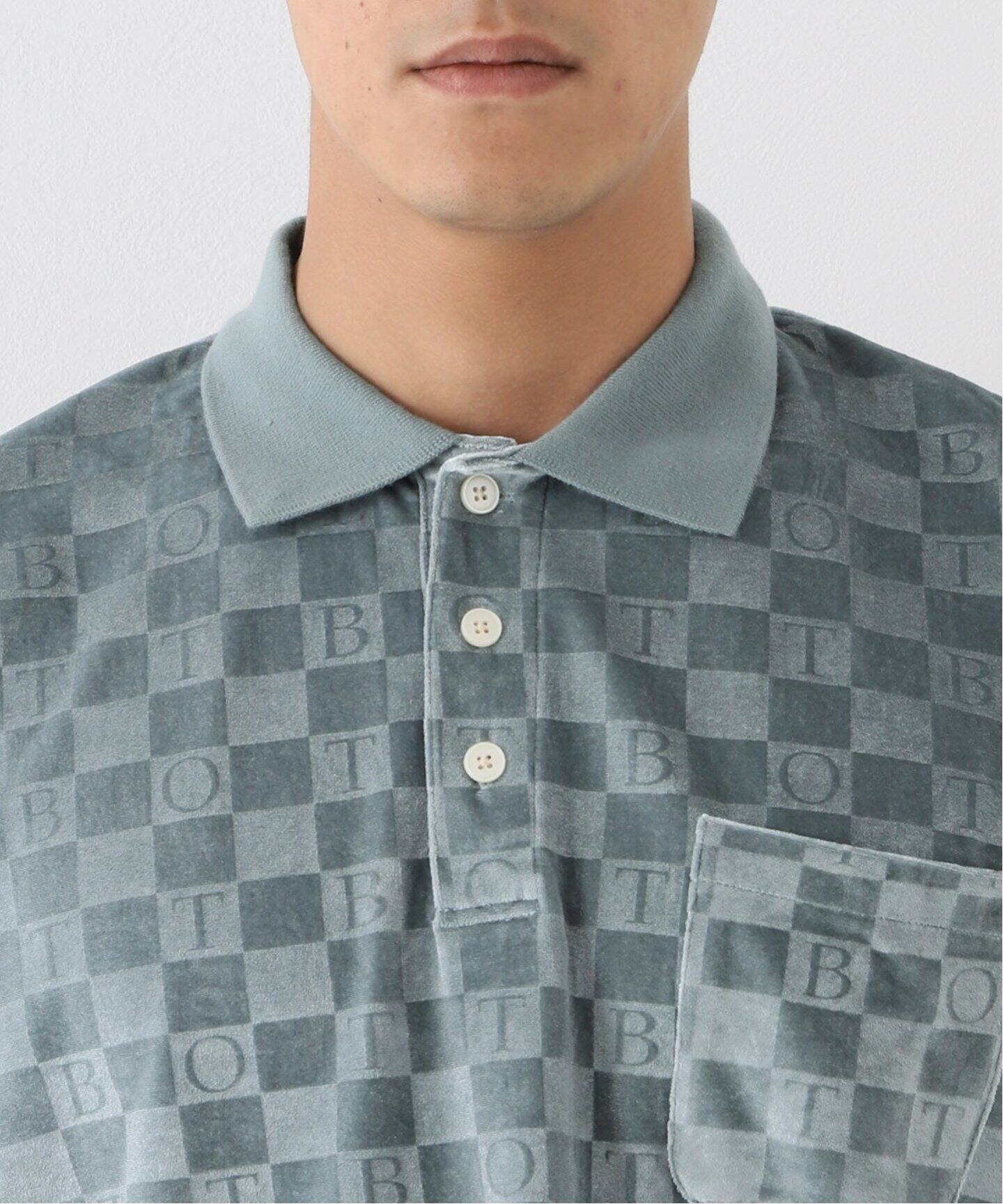 BoTT / ボット】Checkerboard Velour ポロ（Tシャツ／カットソー 