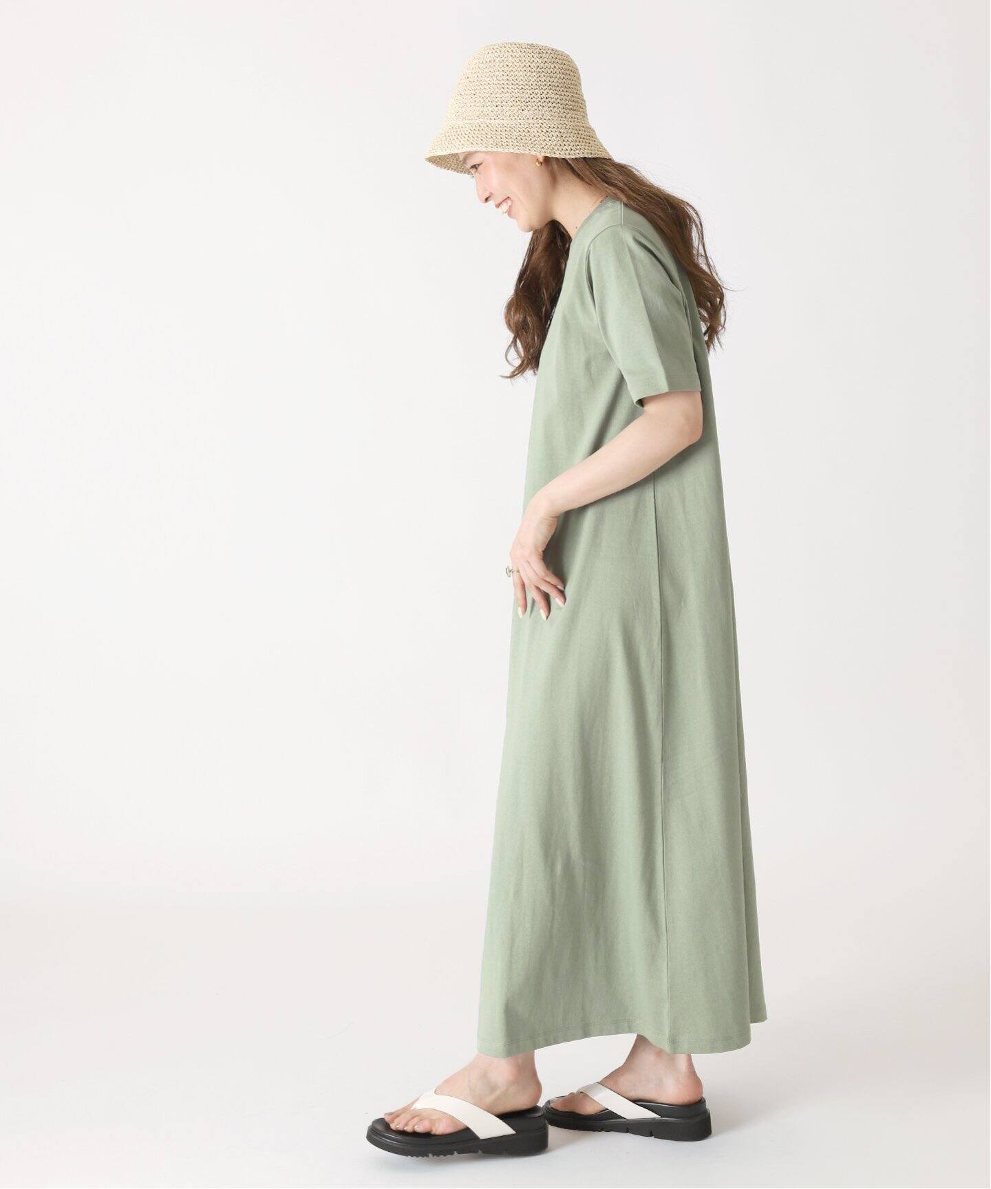 追加 五分袖度詰めワンピース B C Stock ベーセーストック 公式のファッション通販 Baycrew S Store