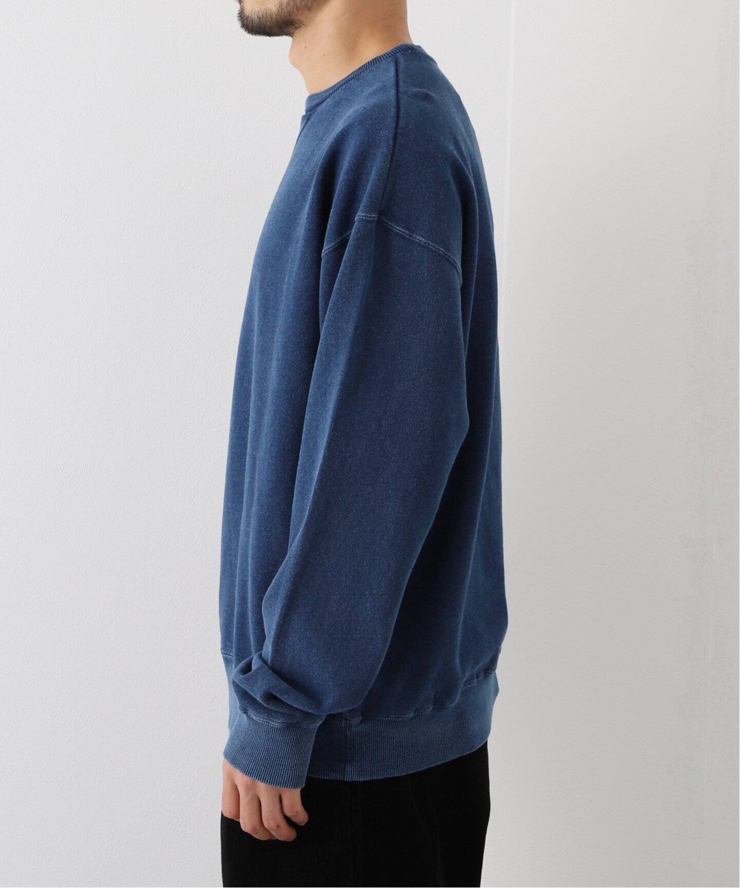 インディゴ裏毛クルーネックスウェット（Tシャツ／カットソー）｜B.C 