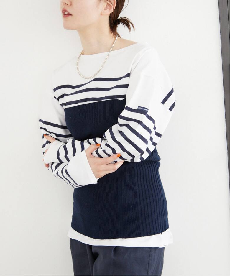 SAINT JAMES/セントジェームス】 NAVAL / ナヴァル ボーダー（Tシャツ 