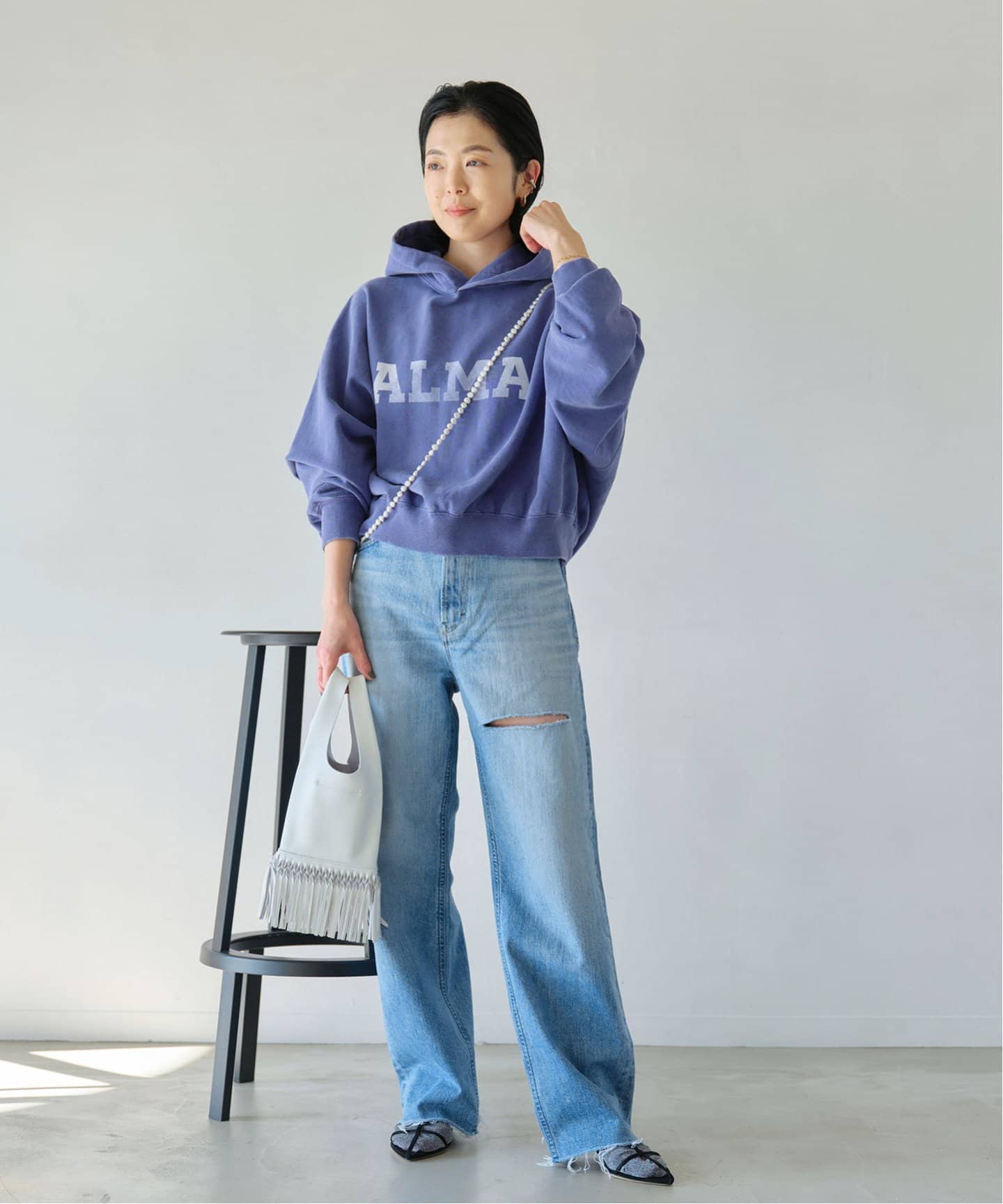 R JUBILEE/アール ジュビリー】別注 ALMA プリント スウェット