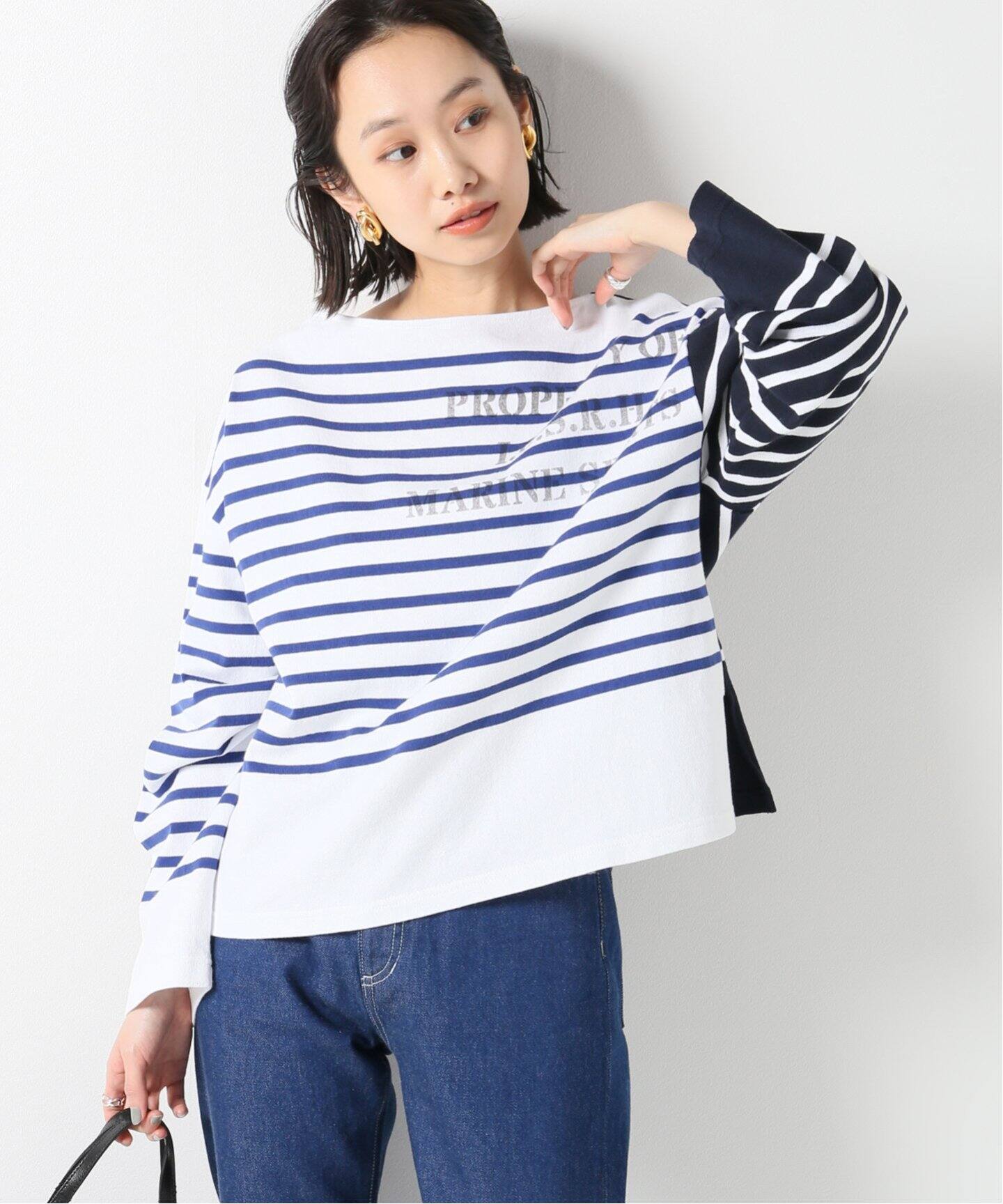 INSCRIRE/アンスクリア】別注ボーダープルオーバー（Tシャツ 