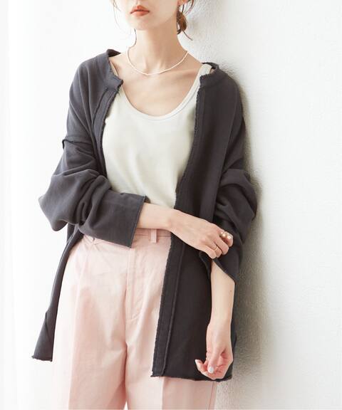 追加 裏毛ノーカラーカーディガン Slobe Iena スローブ イエナ 公式のファッション通販 Baycrew S Store