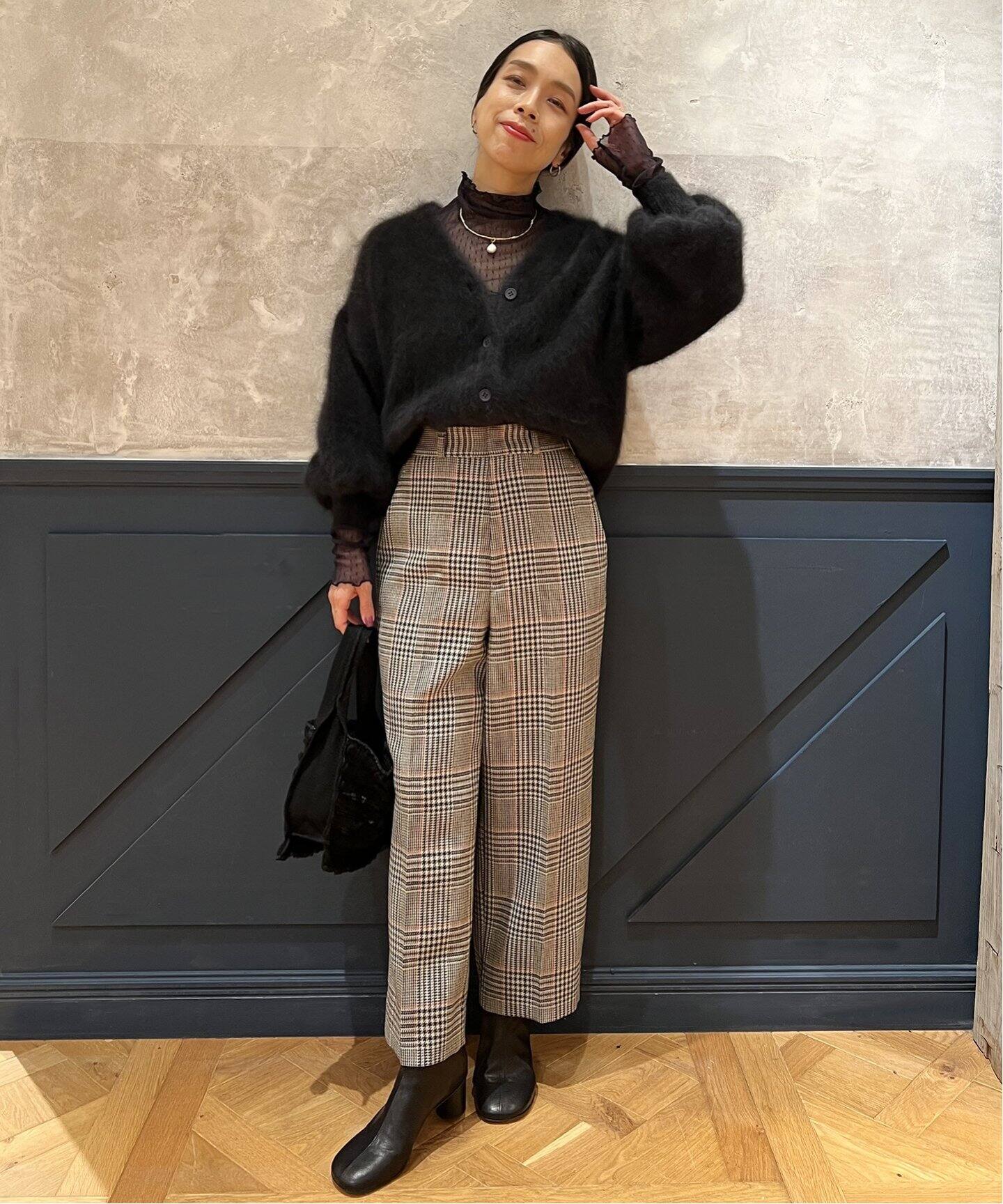 追加》IENA LA BOUCLE ドットチュールタートルネック（Tシャツ 